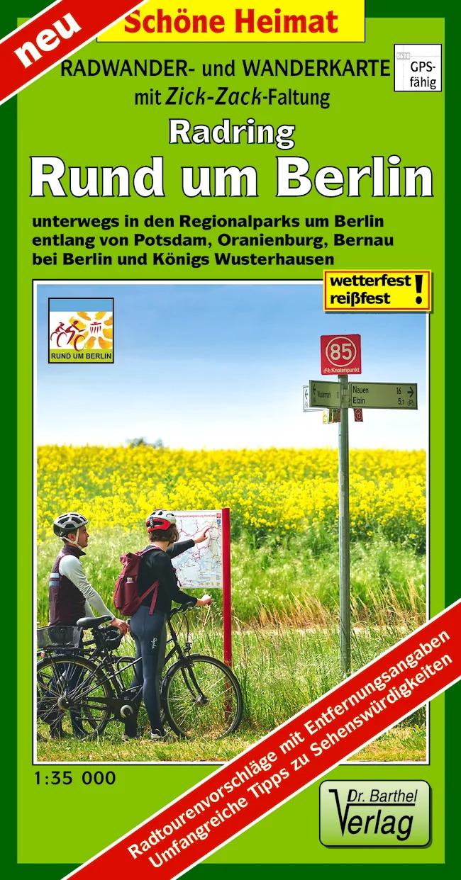 Vorderes Coverbild Radwander- und Wanderkarte Radring Rund um Berlin