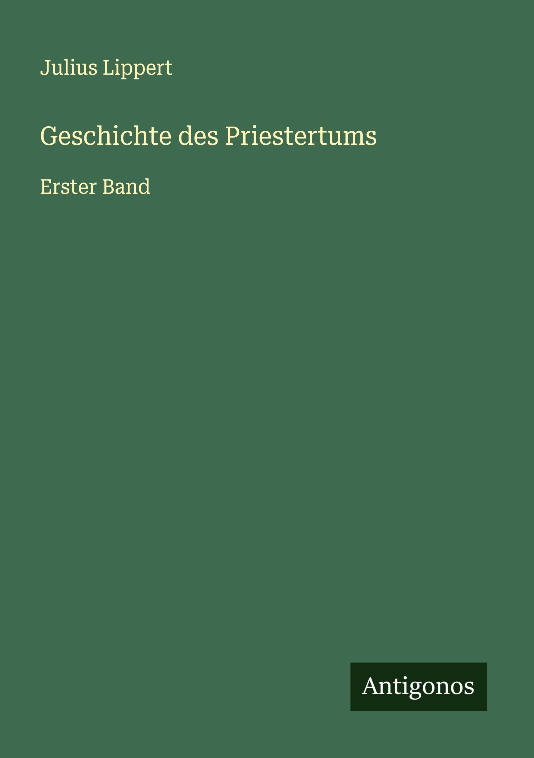 Vorderes Coverbild Geschichte des Priestertums