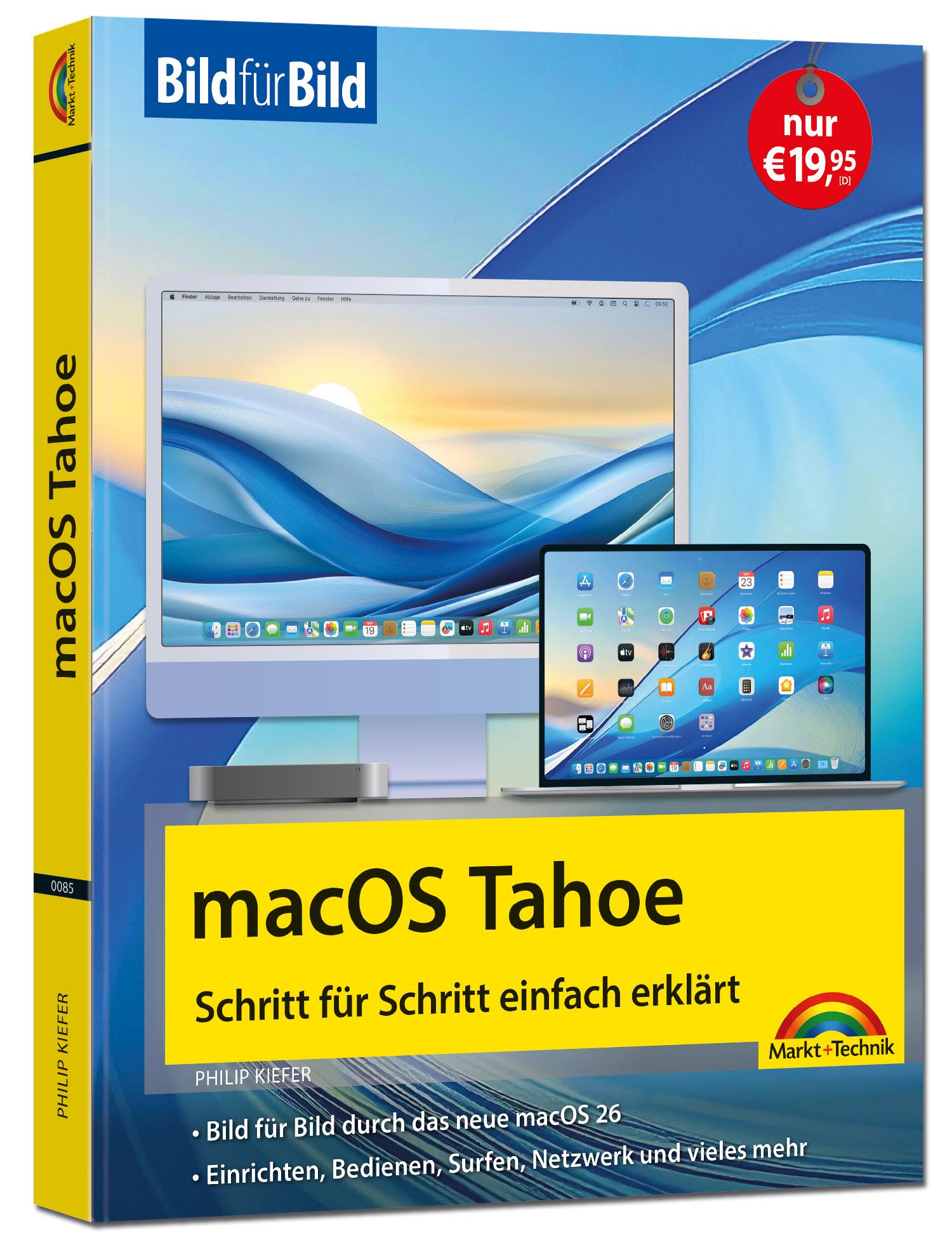 Vorderes Coverbild macOS Tahoe Bild für Bild - die Anleitung in Bildern - ideal für Einsteiger, Umsteiger und Fortgeschrittene