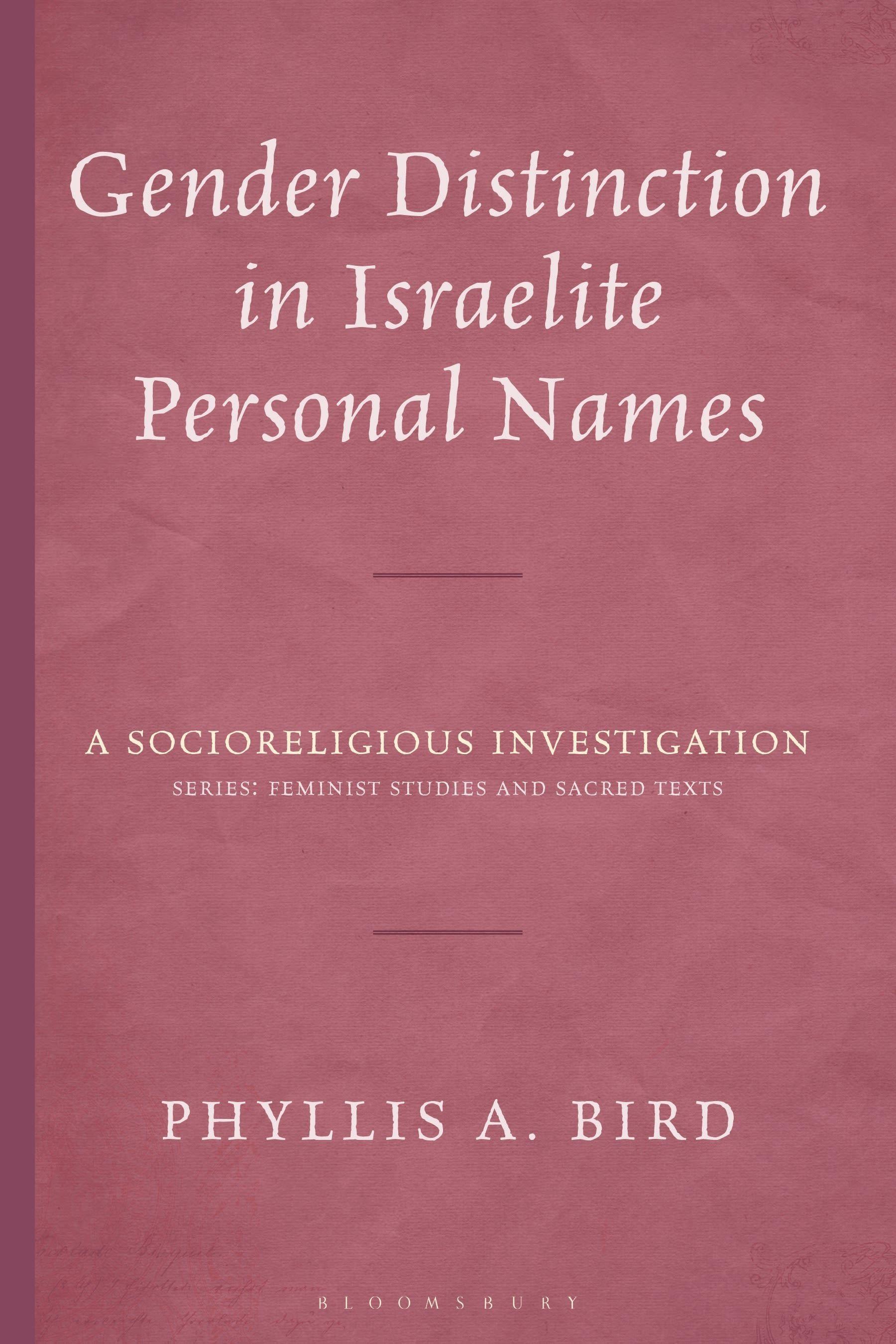 Vorderes Coverbild Gender Distinction in Israelite Personal Names