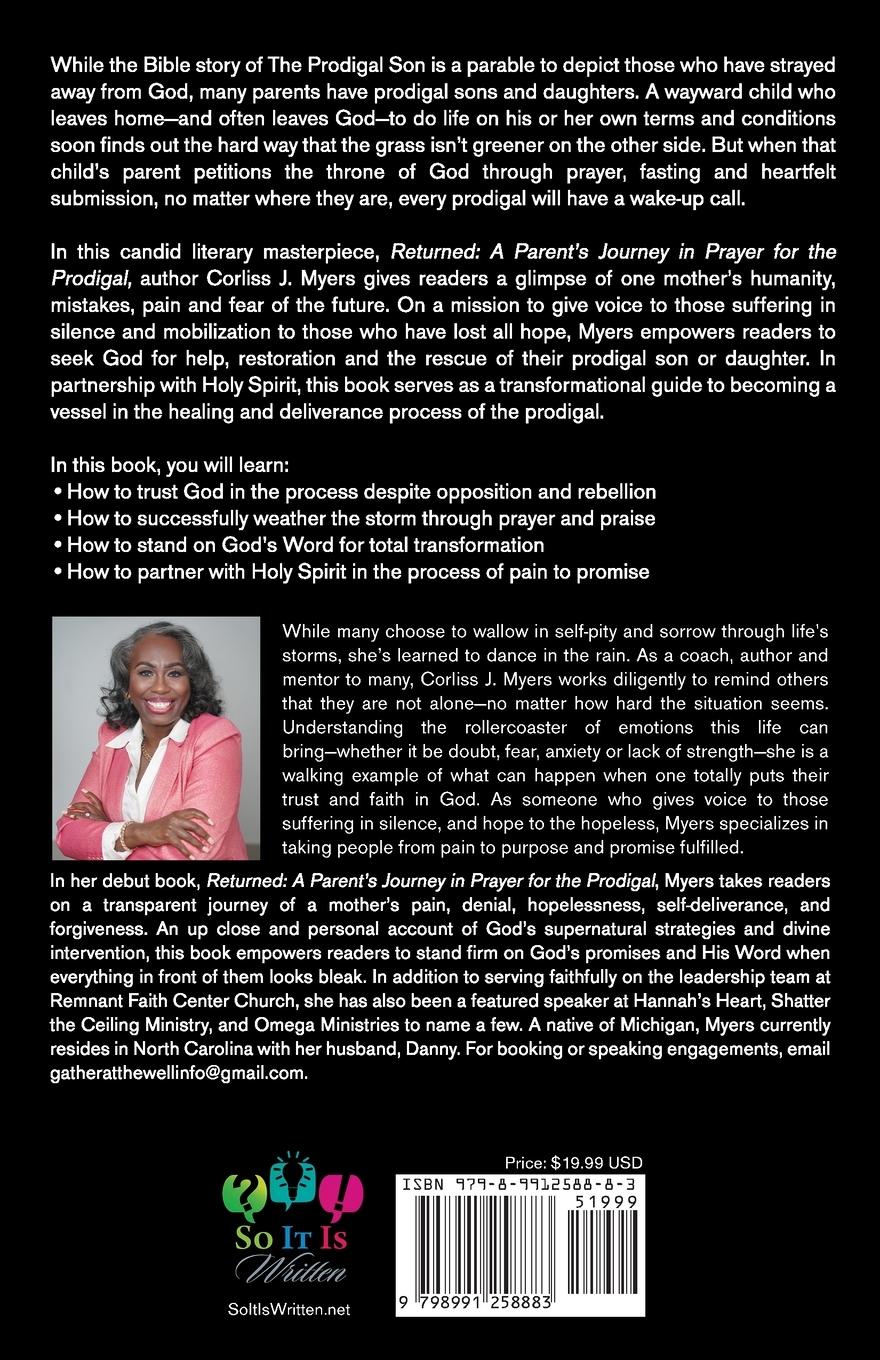 Rückseitencover Returned A Parent's Journey in Prayer for the Prodigal