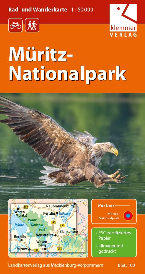 Vorderes Coverbild Rad- und Wanderkarte Müritz-Nationalpark 1:50.000