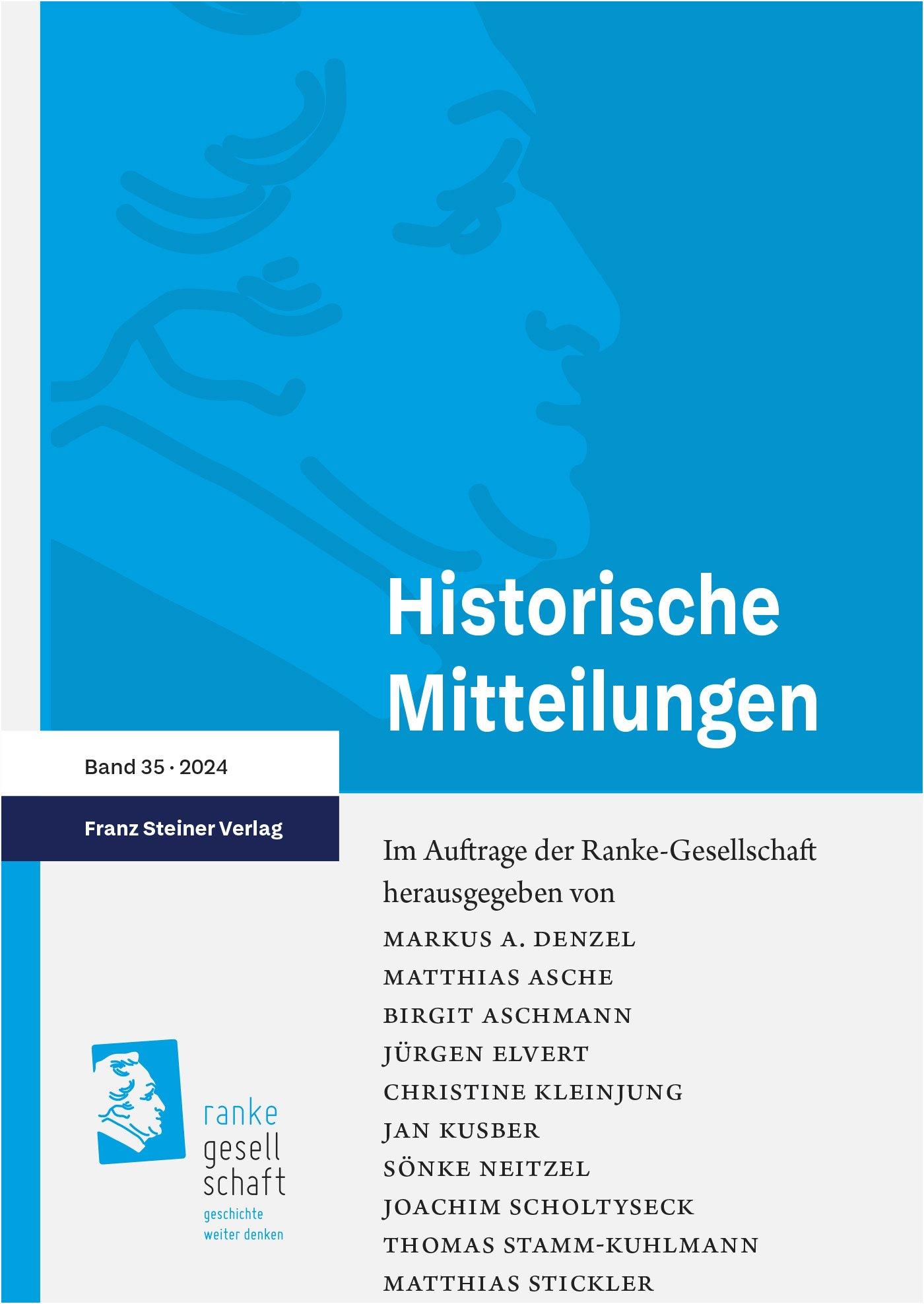 Vorderes Coverbild Historische Mitteilungen 35 (2024)