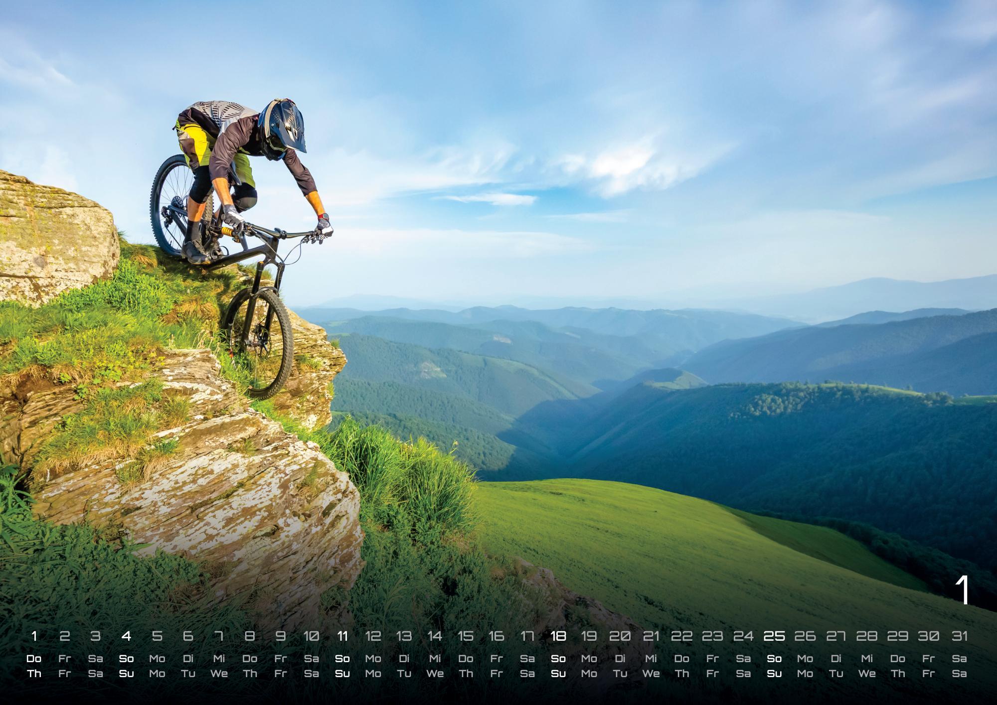 Beispielinhalt (Bild) MTB | Mountainbike - 2026 - Kalender DIN A3
