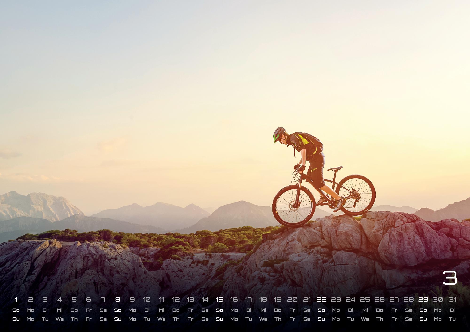 Beispielinhalt (Bild) MTB | Mountainbike - 2026 - Kalender DIN A3