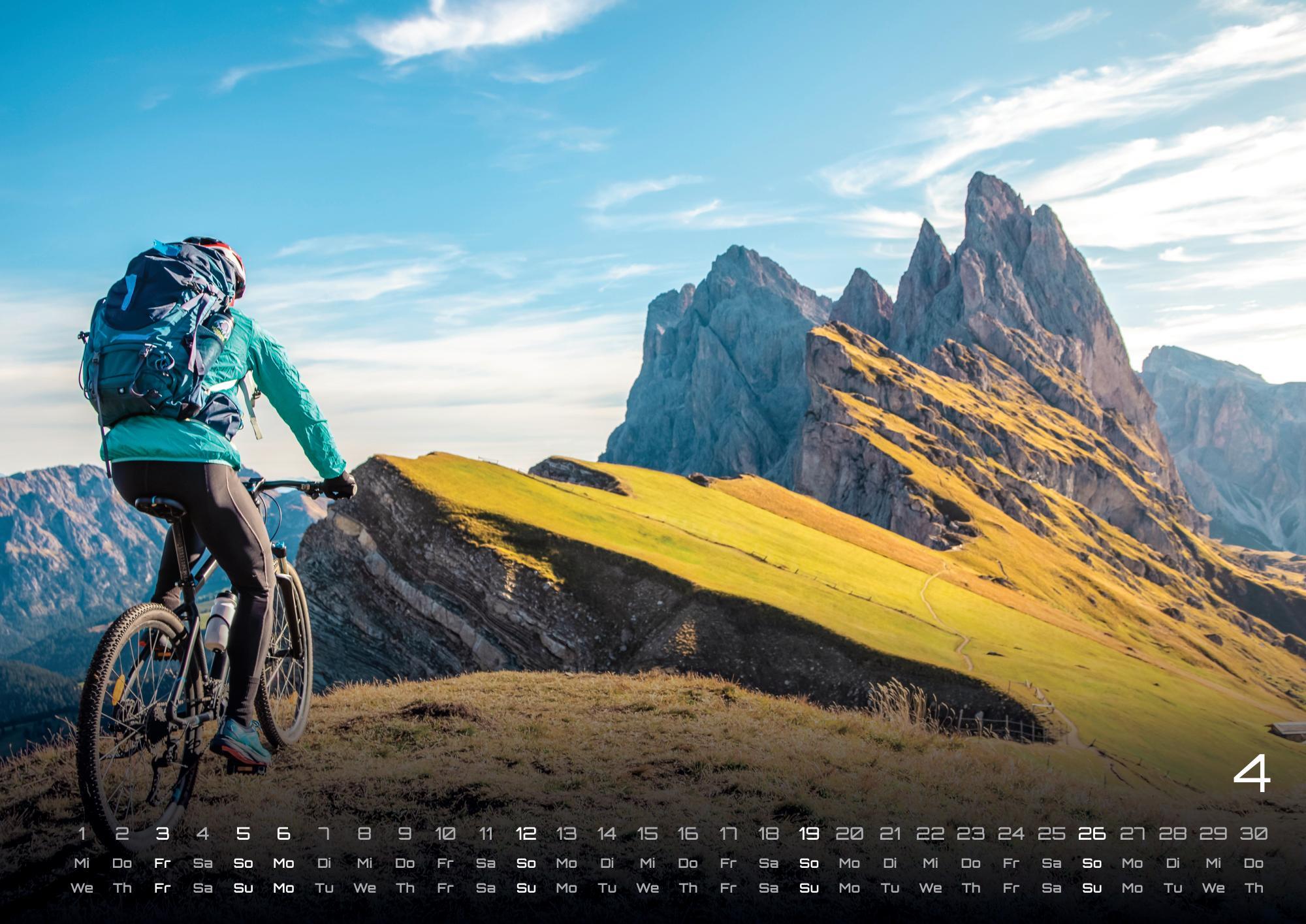 Beispielinhalt (Bild) MTB | Mountainbike - 2026 - Kalender DIN A3