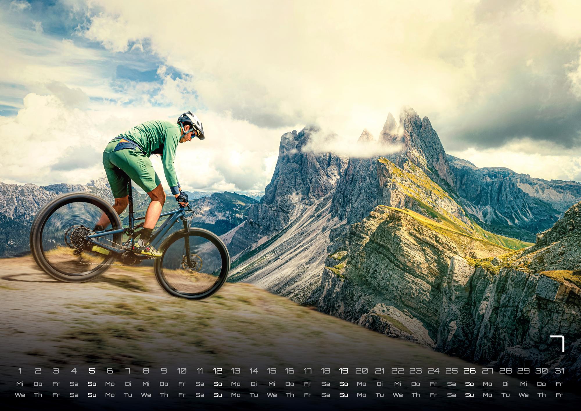 Beispielinhalt (Bild) MTB | Mountainbike - 2026 - Kalender DIN A3