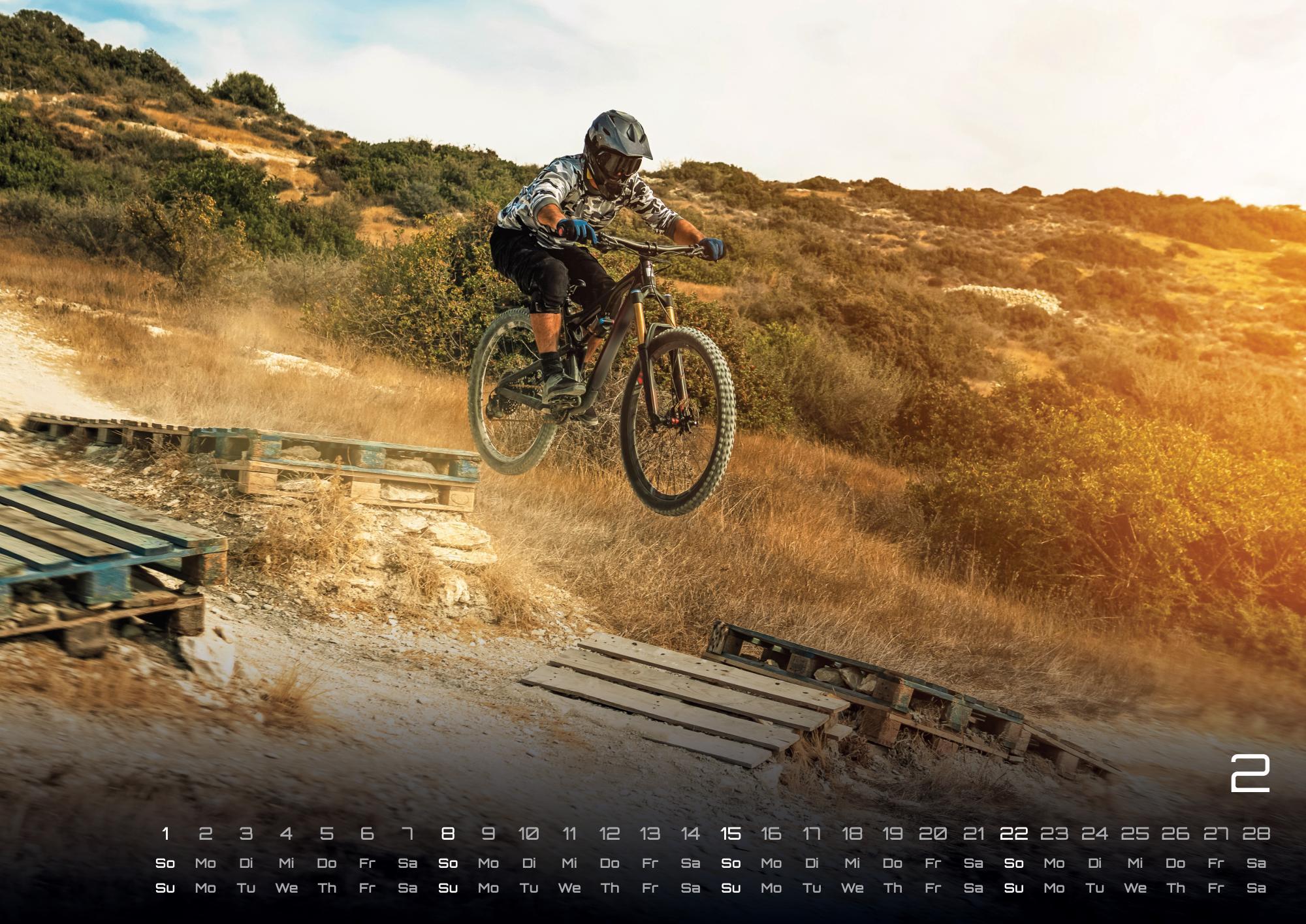 Beispielinhalt (Bild) MTB | Mountainbike - 2026 - Kalender DIN A3