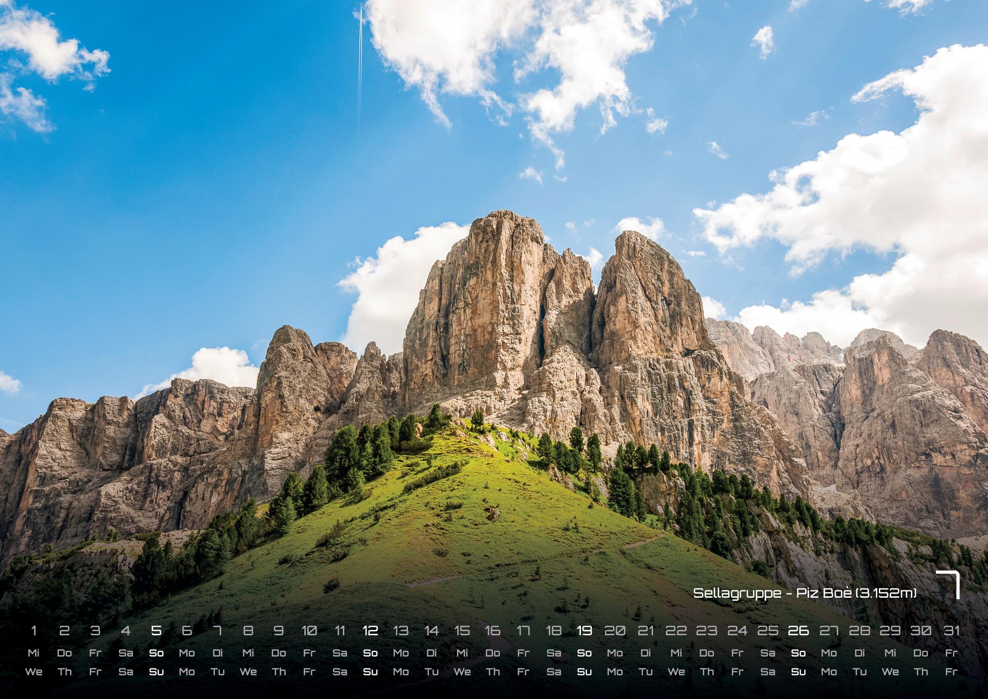 Beispielinhalt (Bild) Südtirol - eine Reise durch bezaubernde Landschaften - 2026 - Kalender DIN A2