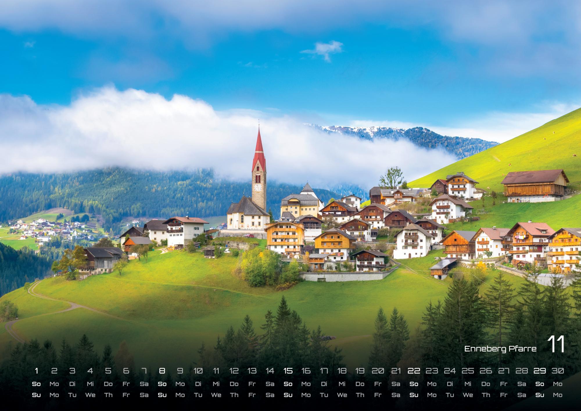 Beispielinhalt (Bild) Südtirol - eine Reise durch bezaubernde Landschaften - 2026 - Kalender DIN A2