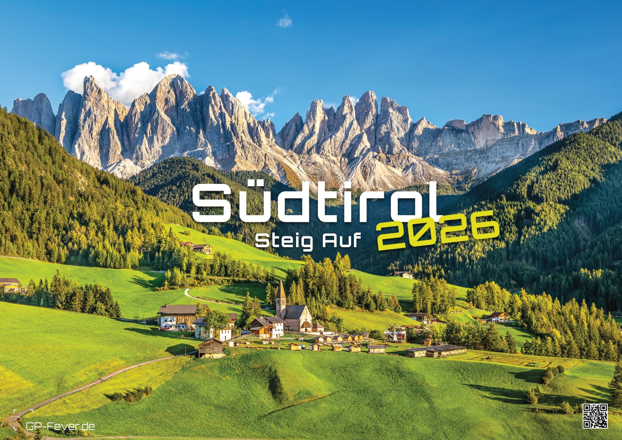 Vorderes Coverbild Südtirol - eine Reise durch bezaubernde Landschaften - 2026 - Kalender DIN A2