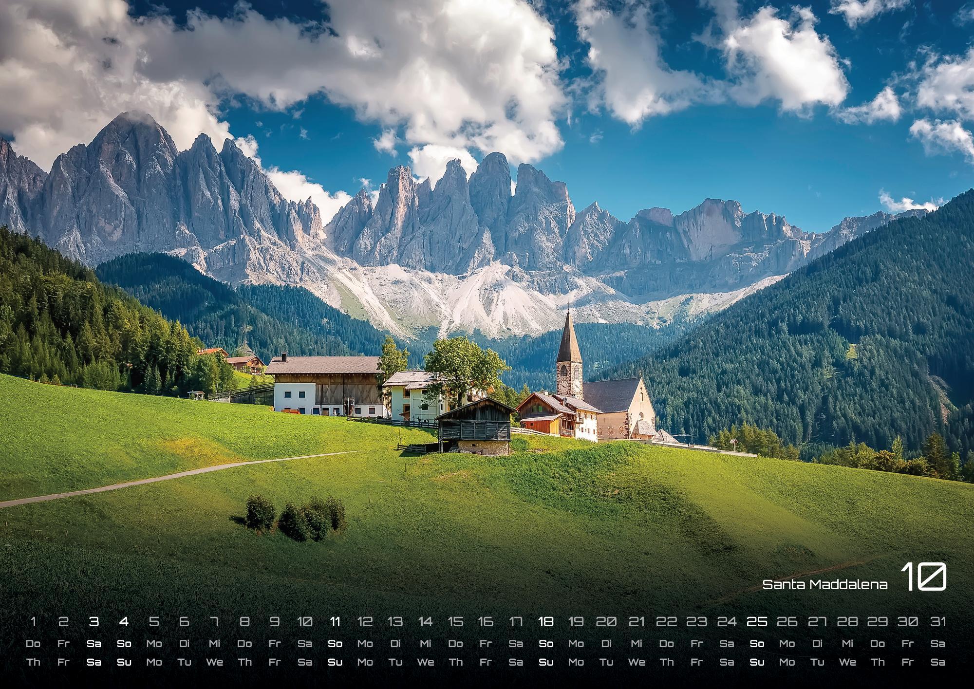 Beispielinhalt (Bild) Südtirol - eine Reise durch bezaubernde Landschaften - 2026 - Kalender DIN A3