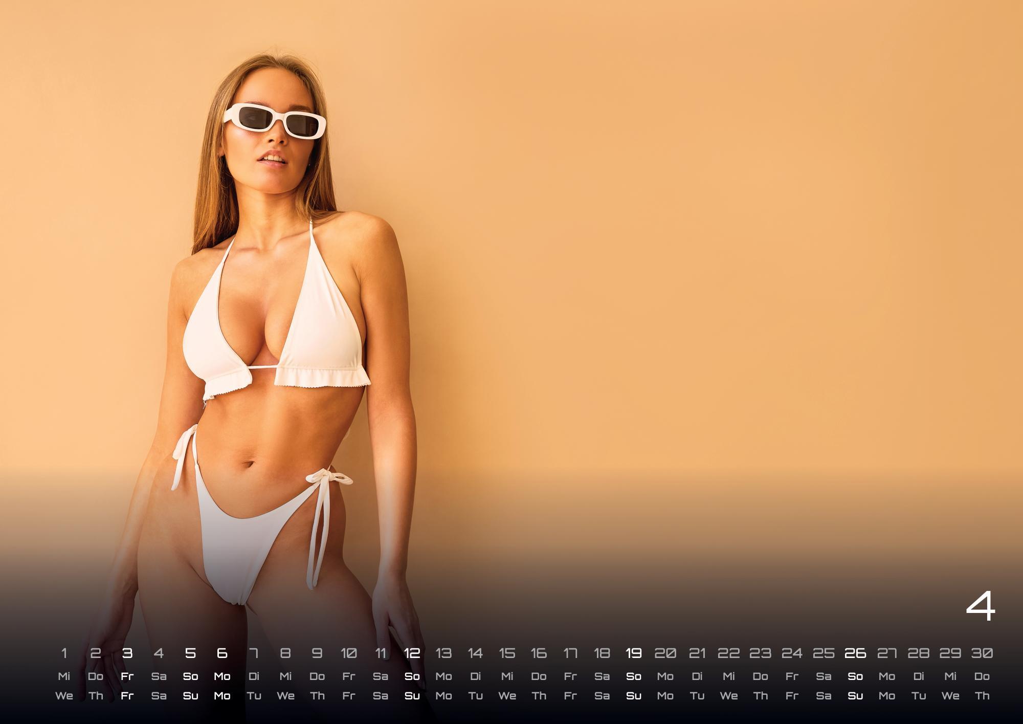 Beispielinhalt (Bild) BIKINI GIRLS - Sexy Babes - 2026 - Kalender DIN A3