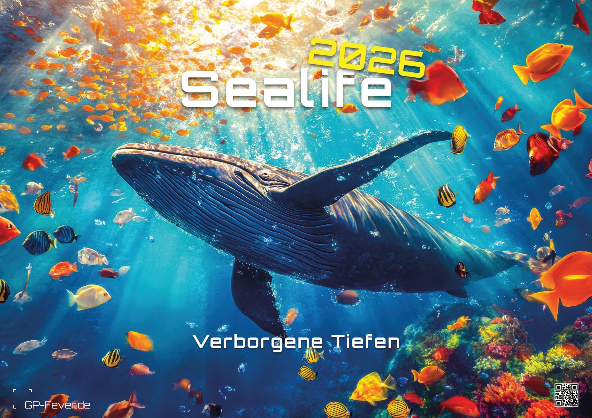 Vorderes Coverbild Sealife - verborgene Tiefen - 2026 - Kalender DIN A3