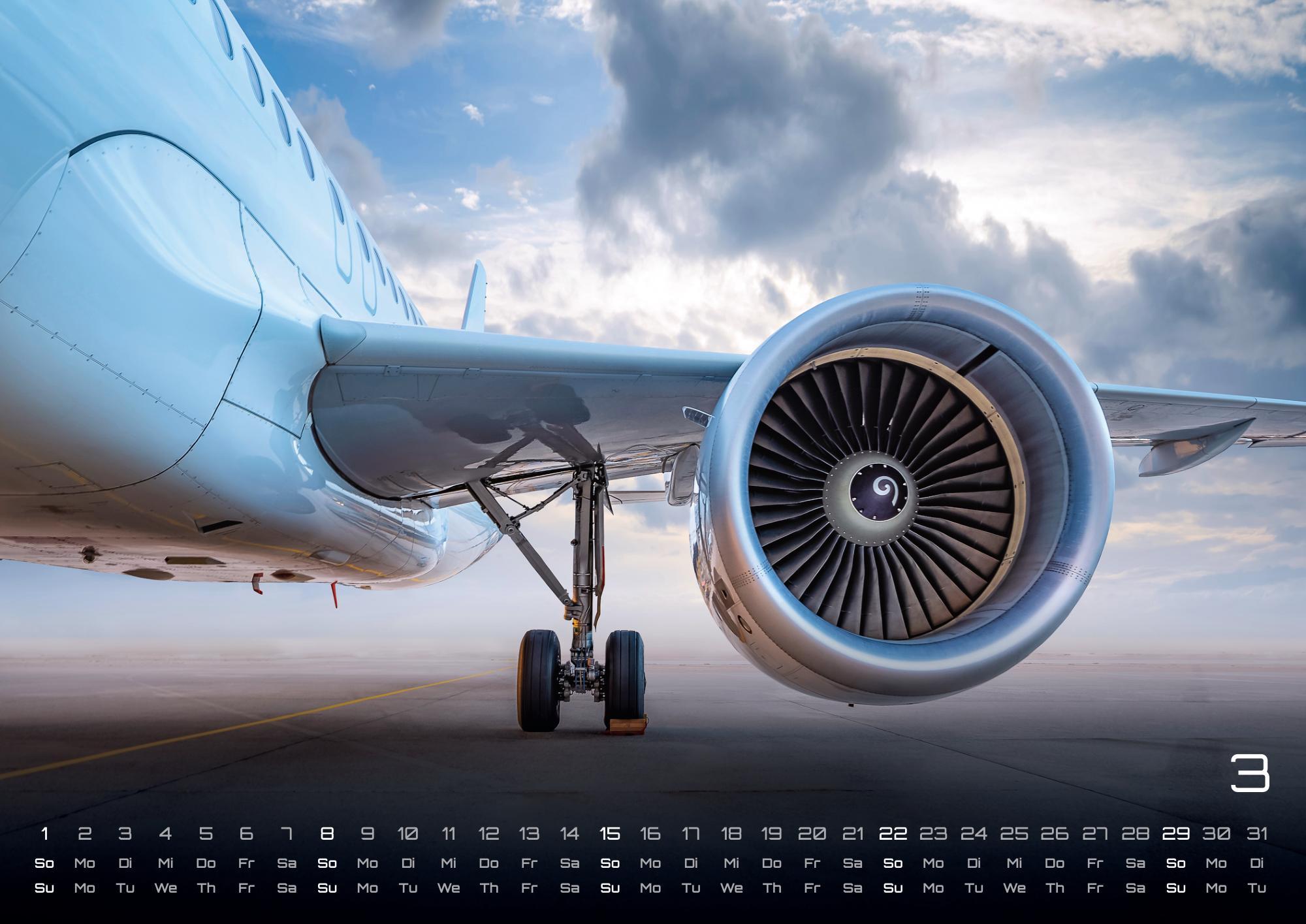 Beispielinhalt (Bild) Planes - Über den Wolken - Flugzeuge - 2026 - Kalender DIN A3