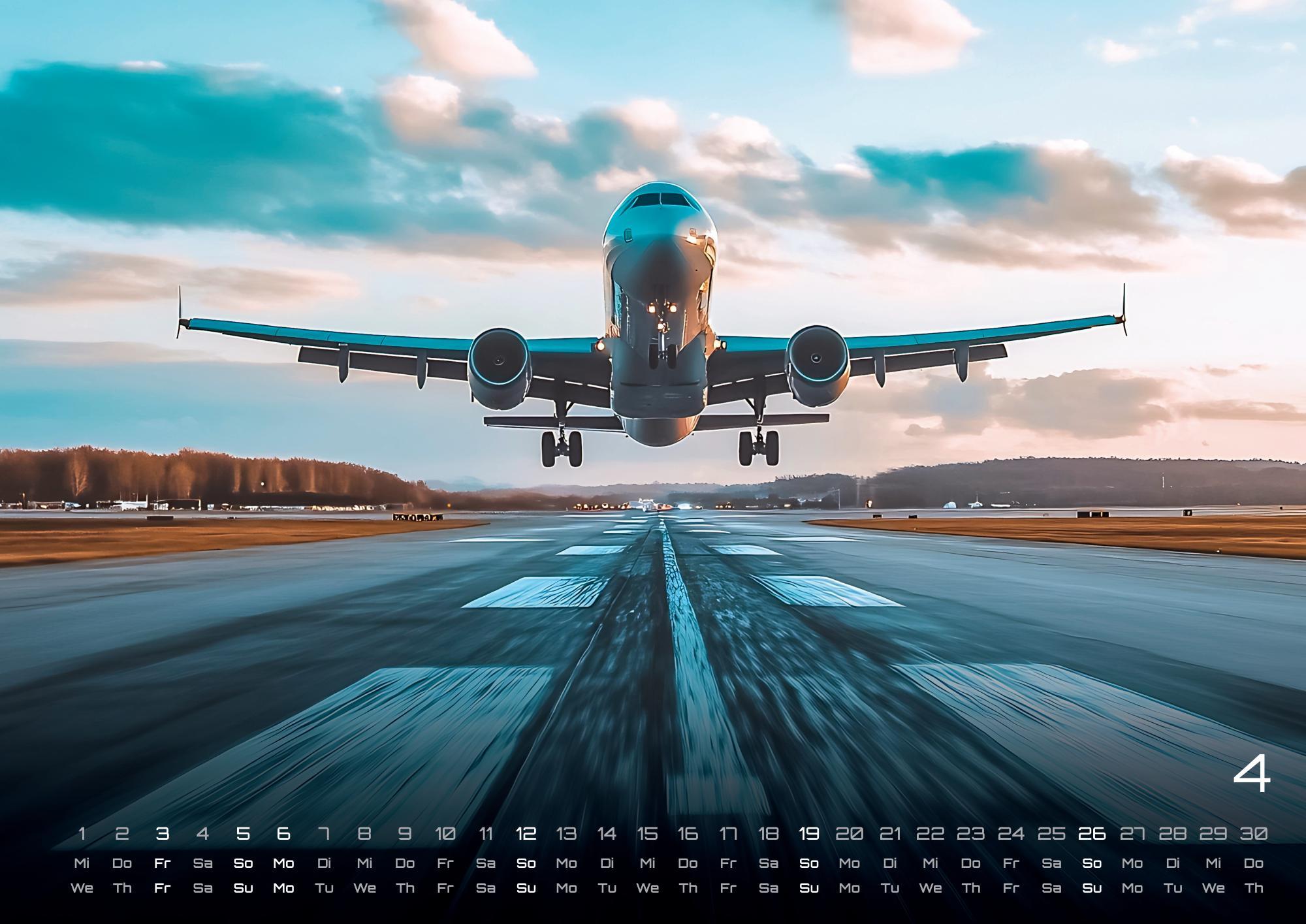 Beispielinhalt (Bild) Planes - Über den Wolken - Flugzeuge - 2026 - Kalender DIN A3