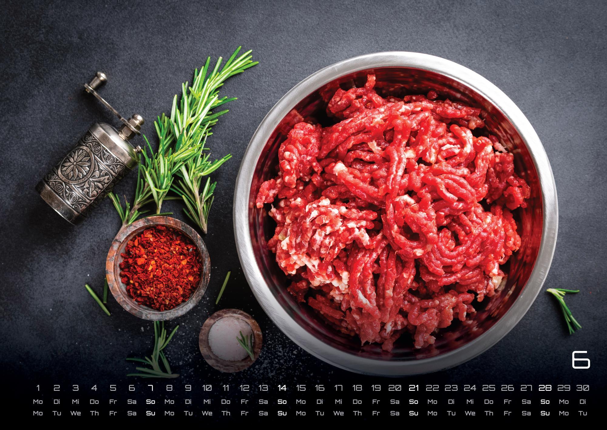 Beispielinhalt (Bild) Mettkalender - Alles wird aus Hack gemacht - 2026 - Kalender DIN A3