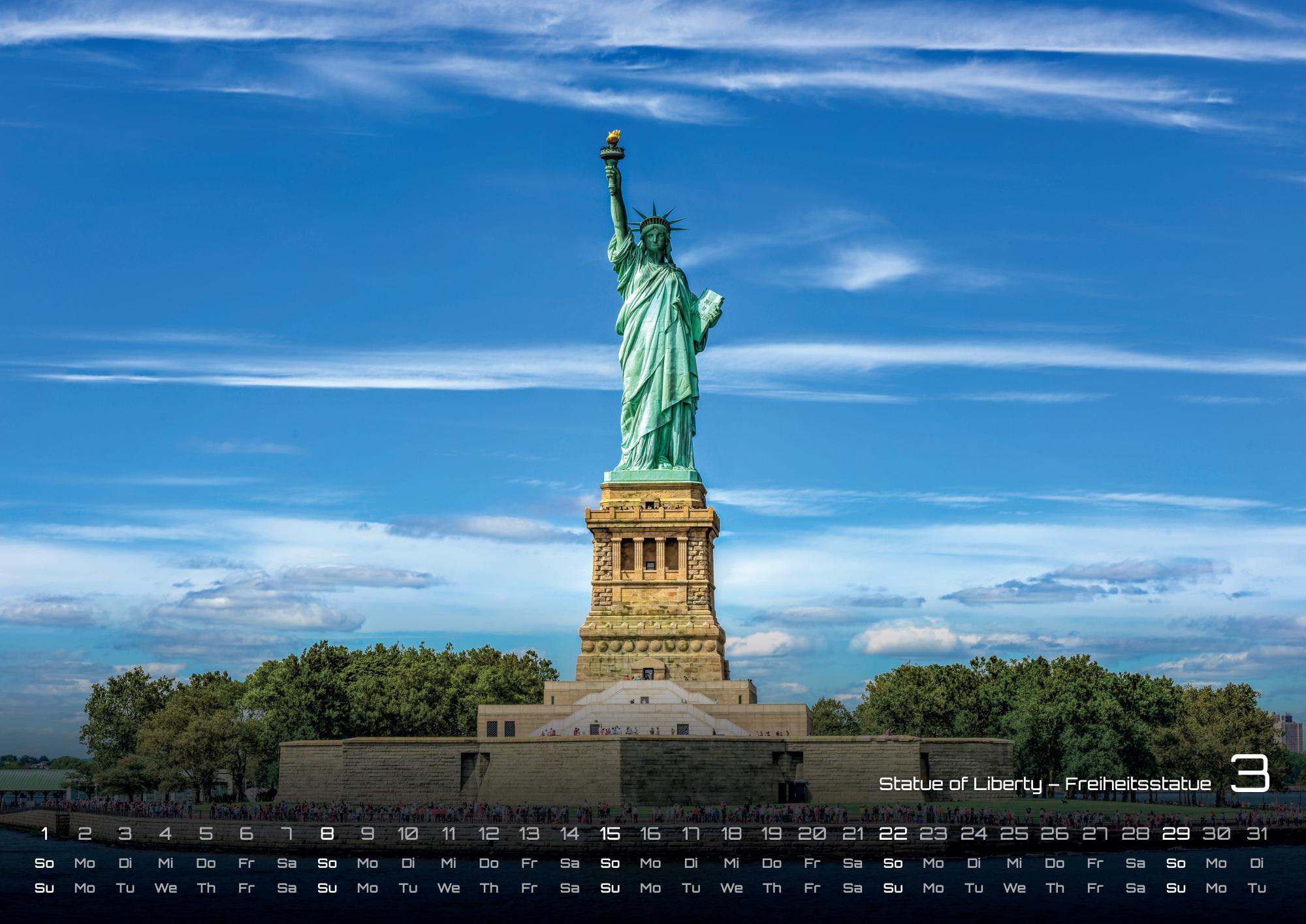 Beispielinhalt (Bild) New York - die Stadt, die niemals schläft - 2026 - Kalender DIN A2