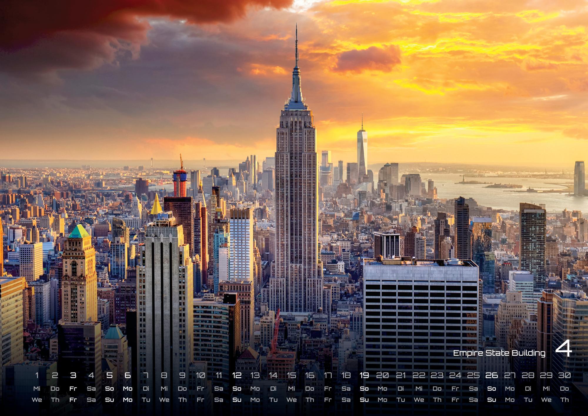 Beispielinhalt (Bild) New York - die Stadt, die niemals schläft - 2026 - Kalender DIN A2