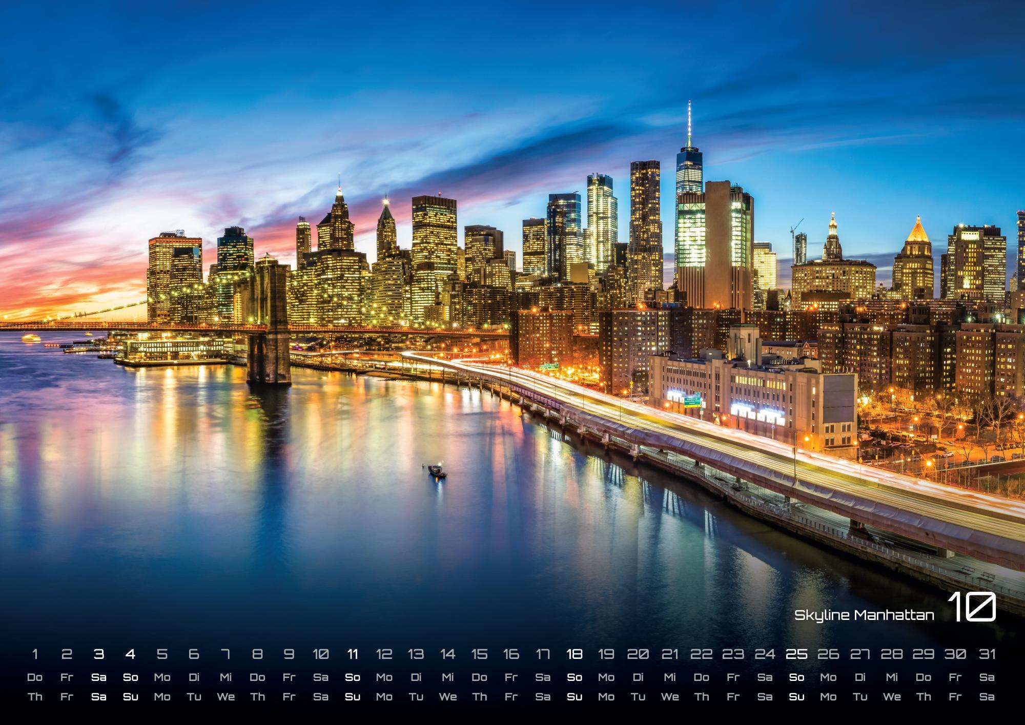 Beispielinhalt (Bild) New York - die Stadt, die niemals schläft - 2026 - Kalender DIN A2