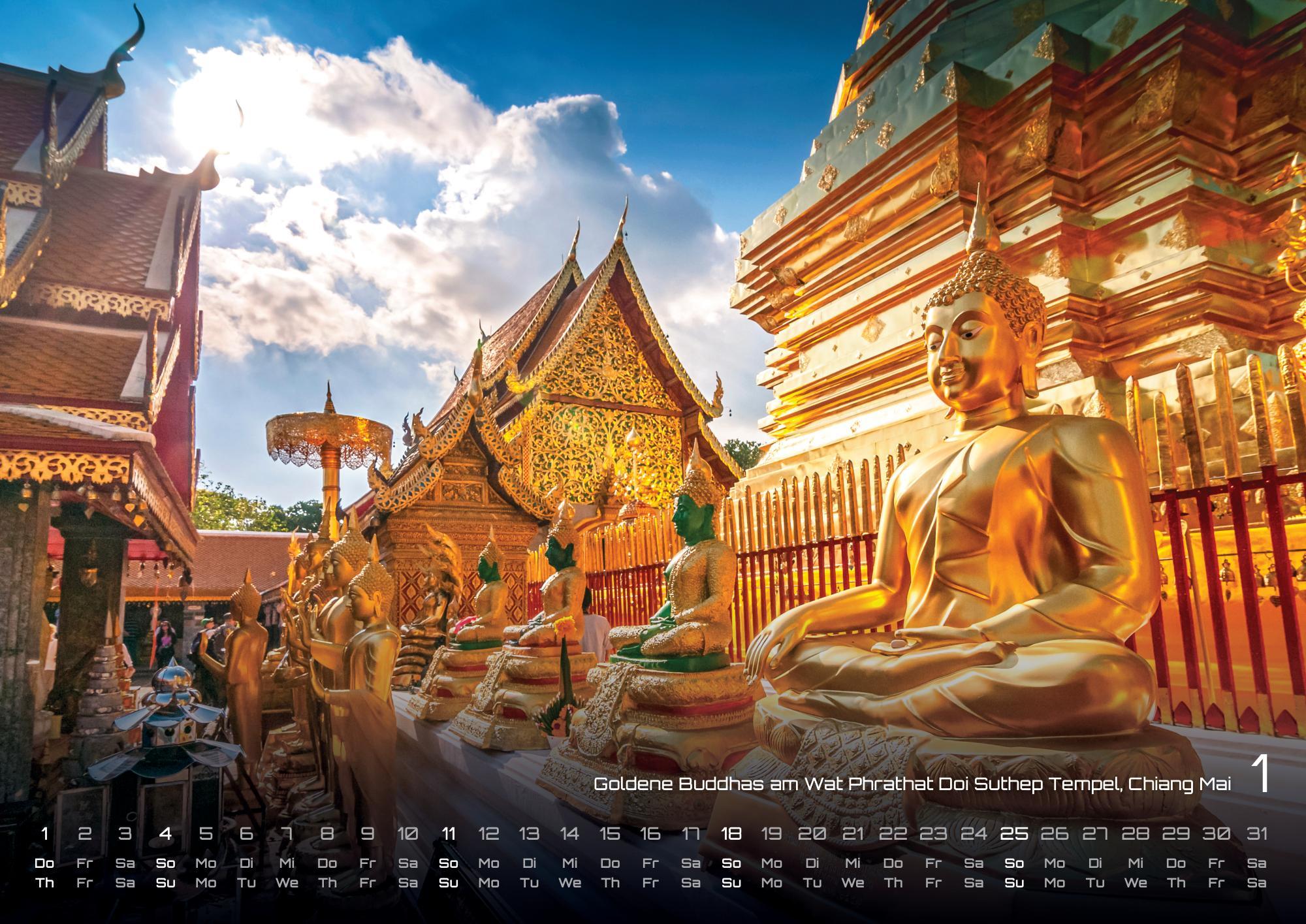 Beispielinhalt (Bild) Thailand - Land of Smiles - 2026 - Kalender DIN A3