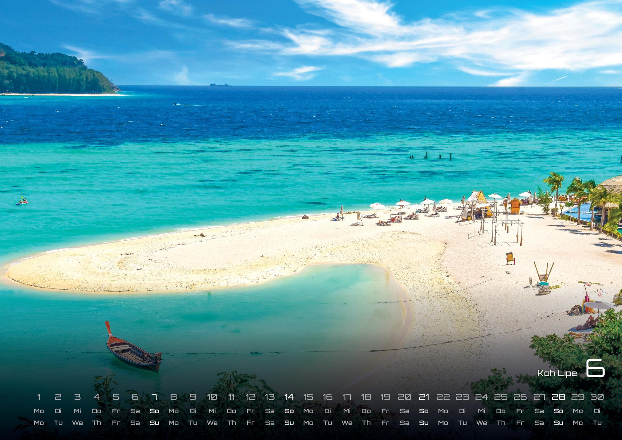 Beispielinhalt (Bild) Thailand - Land of Smiles - 2026 - Kalender DIN A3