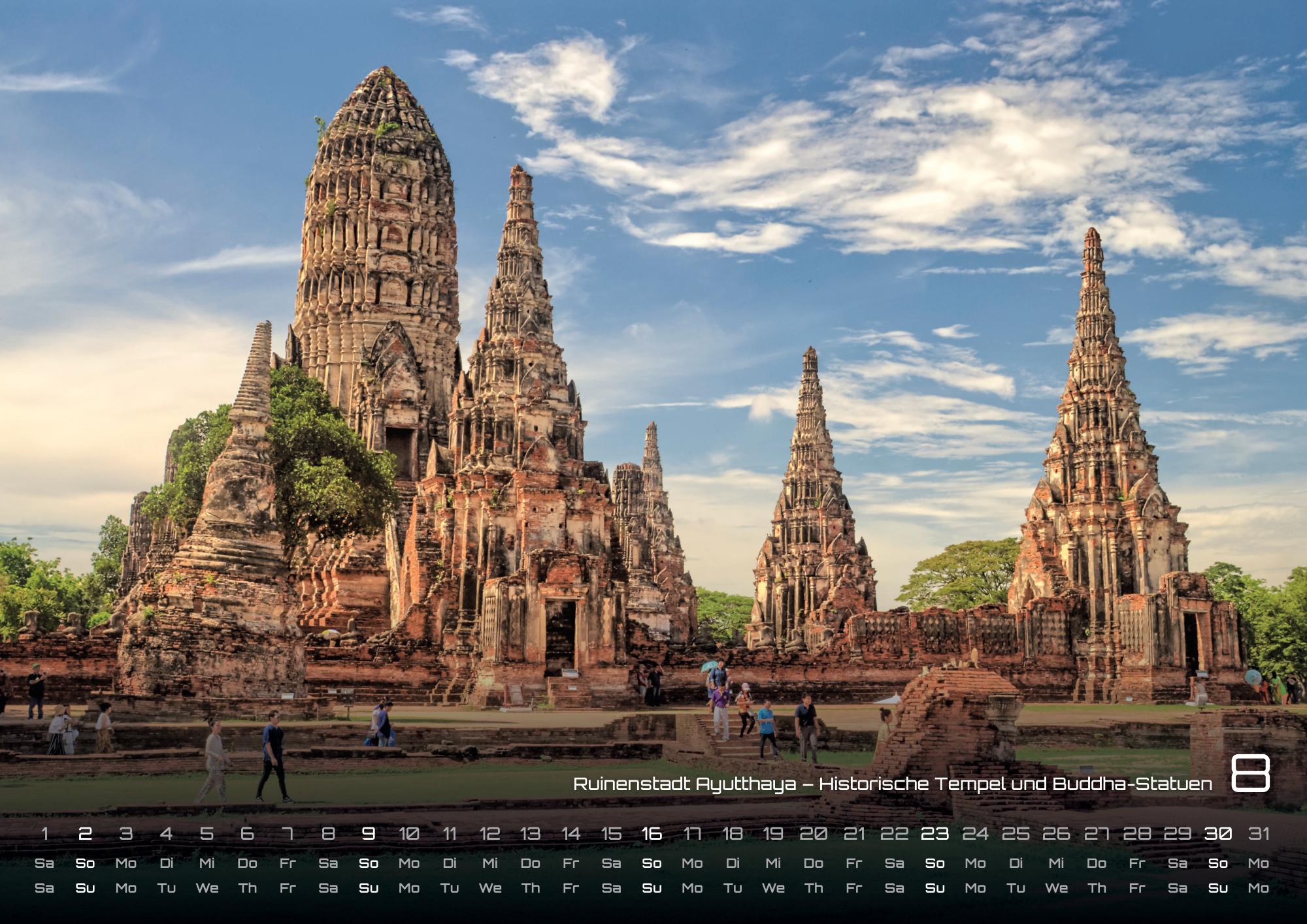 Beispielinhalt (Bild) Thailand - Land of Smiles - 2026 - Kalender DIN A3