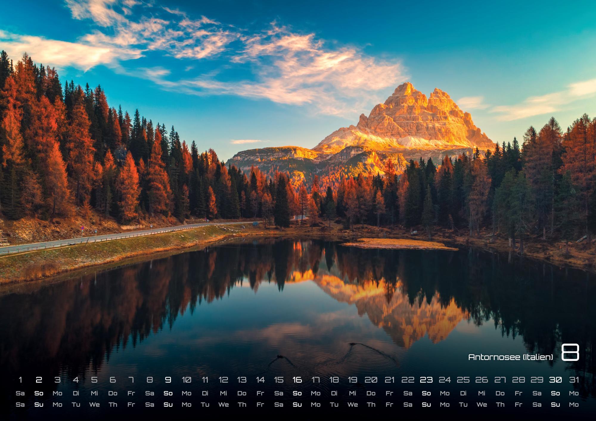 Beispielinhalt (Bild) Die Alpen - dem Himmel so nah - 2026 - Kalender DIN A2