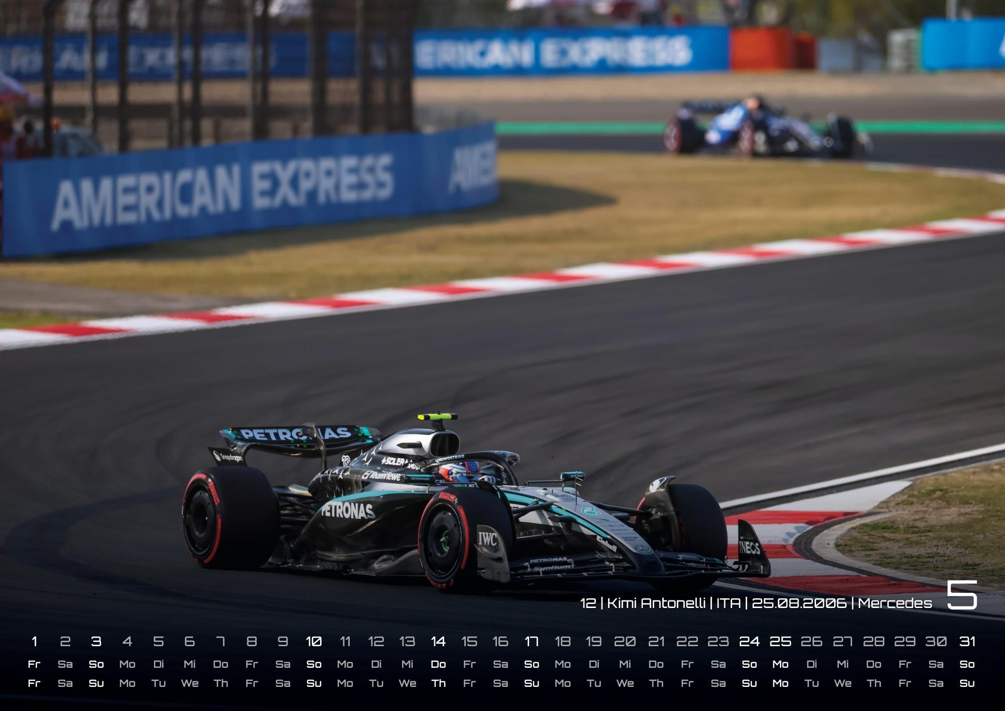 Beispielinhalt (Bild) Formel 1 - Grand Prix - 2026 - F1 Kalender DIN A3