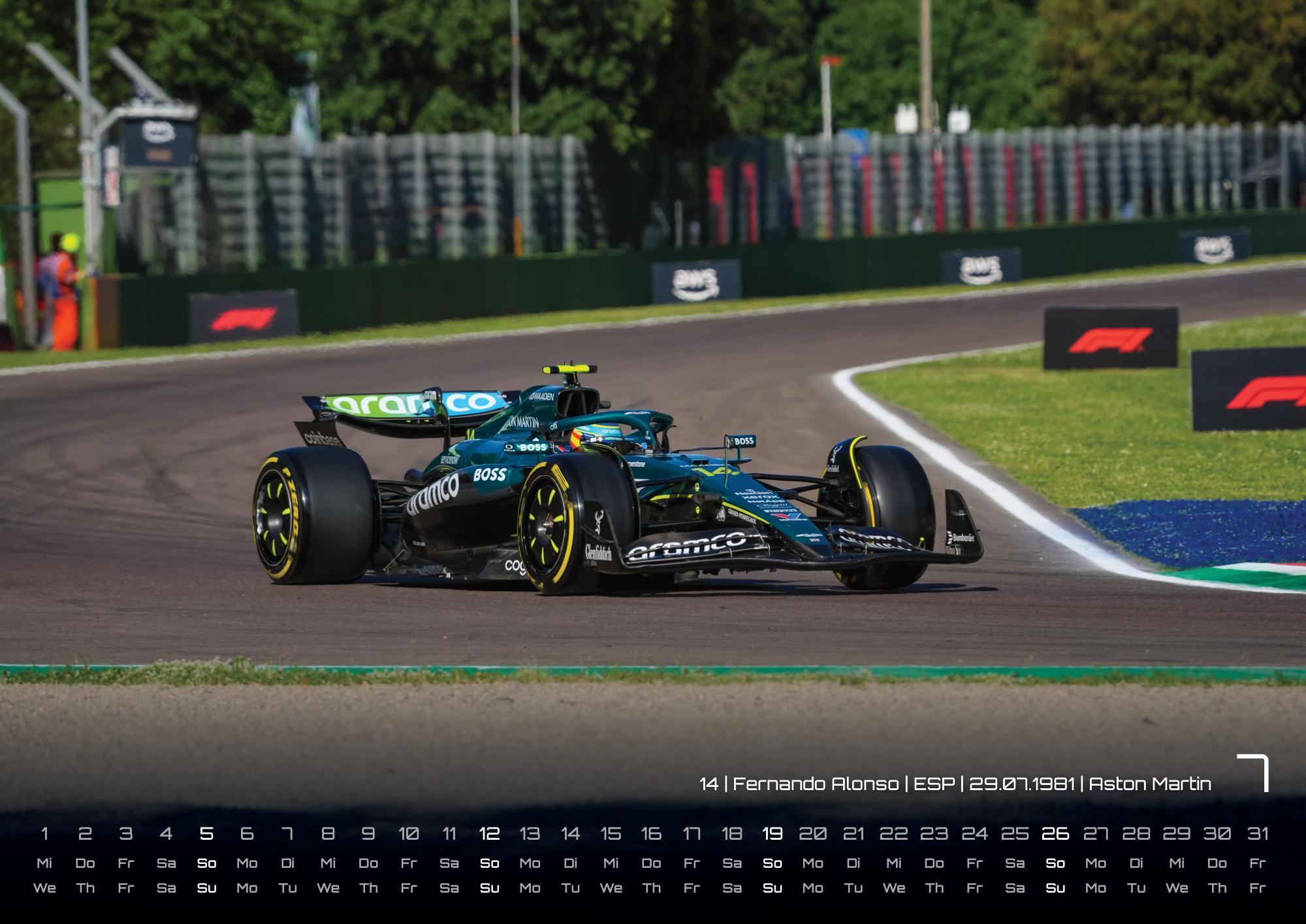 Beispielinhalt (Bild) Formel 1 - Grand Prix - 2026 - F1 Kalender DIN A3