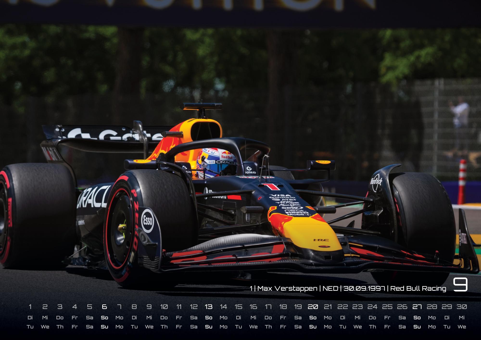 Beispielinhalt (Bild) Formel 1 - Grand Prix - 2026 - F1 Kalender DIN A3