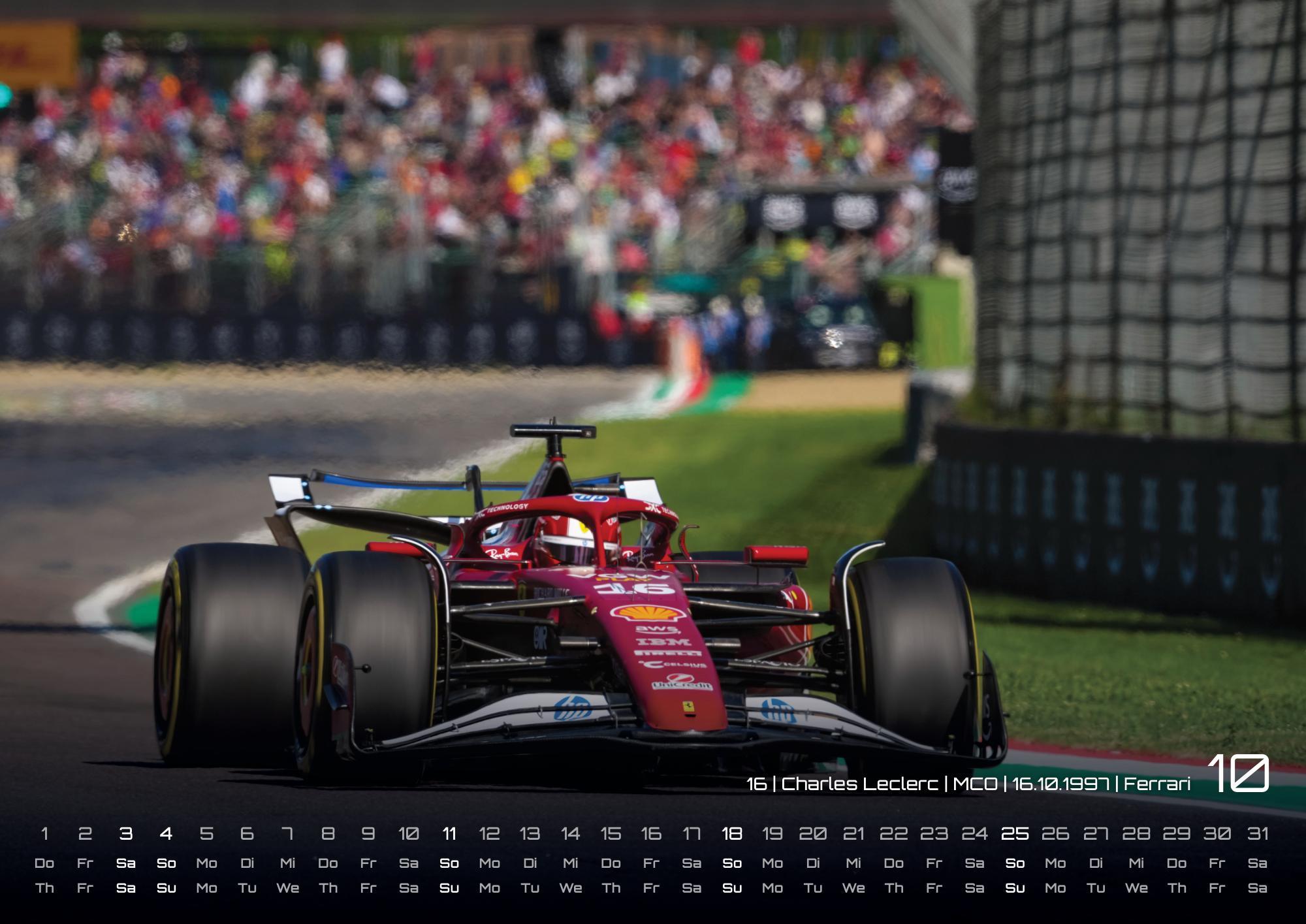 Beispielinhalt (Bild) Formel 1 - Grand Prix - 2026 - F1 Kalender DIN A3