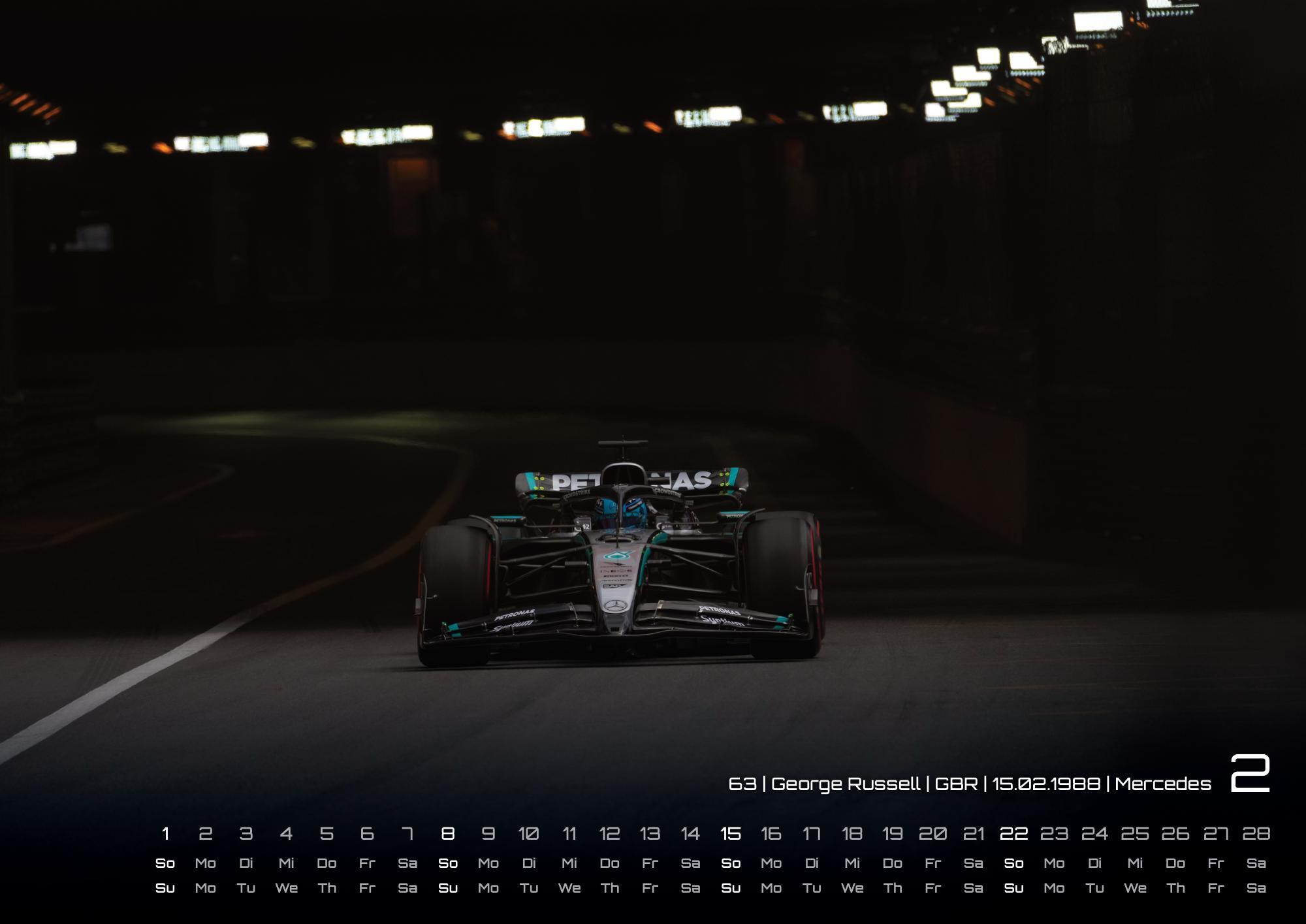 Beispielinhalt (Bild) Formel 1 - Grand Prix - 2026 - F1 Kalender DIN A3