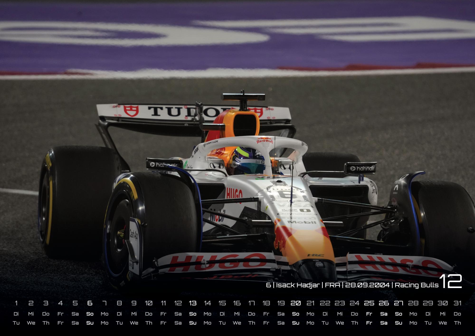 Beispielinhalt (Bild) Formel 1 - Grand Prix - 2026 - F1 Kalender DIN A3