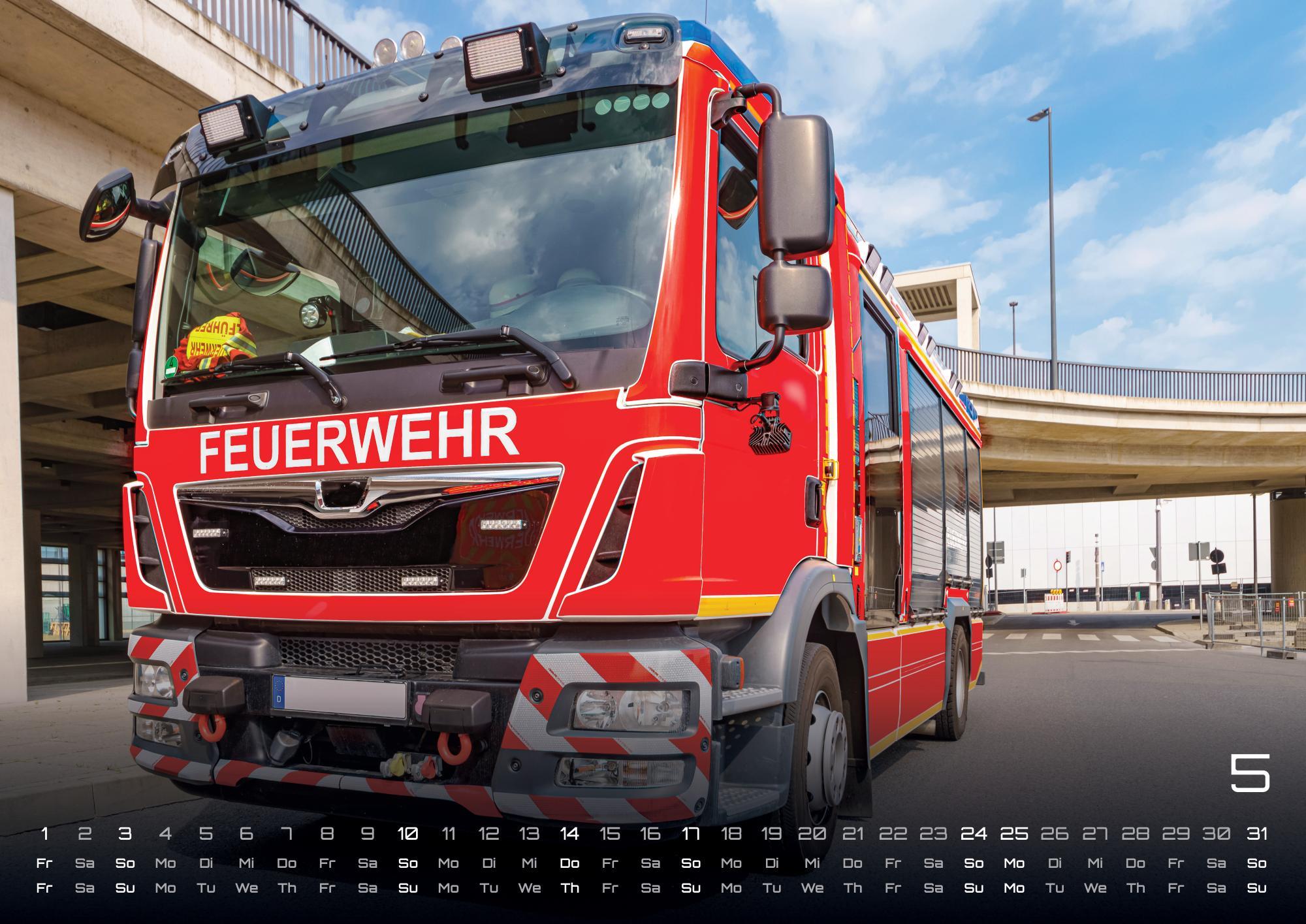 Beispielinhalt (Bild) FIREFIGHTER - Retter in der Not - Feuerwehr - 2026 - Kalender DIN A2