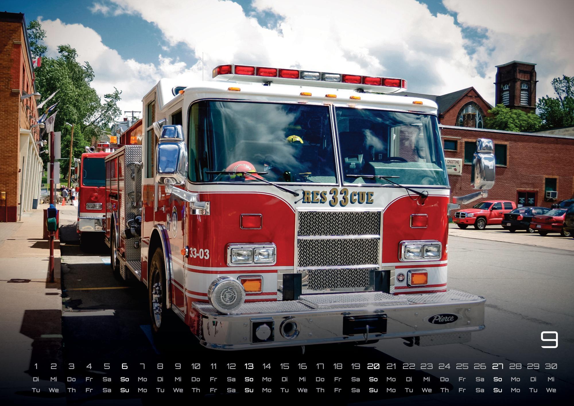 Beispielinhalt (Bild) FIREFIGHTER - Retter in der Not - Feuerwehr - 2026 - Kalender DIN A2