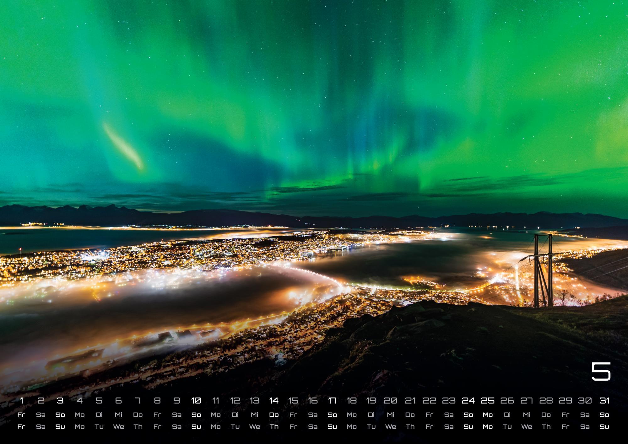 Beispielinhalt (Bild) Polarlichter - grandiose Naturschauspiele - 2026 - Kalender DIN A2