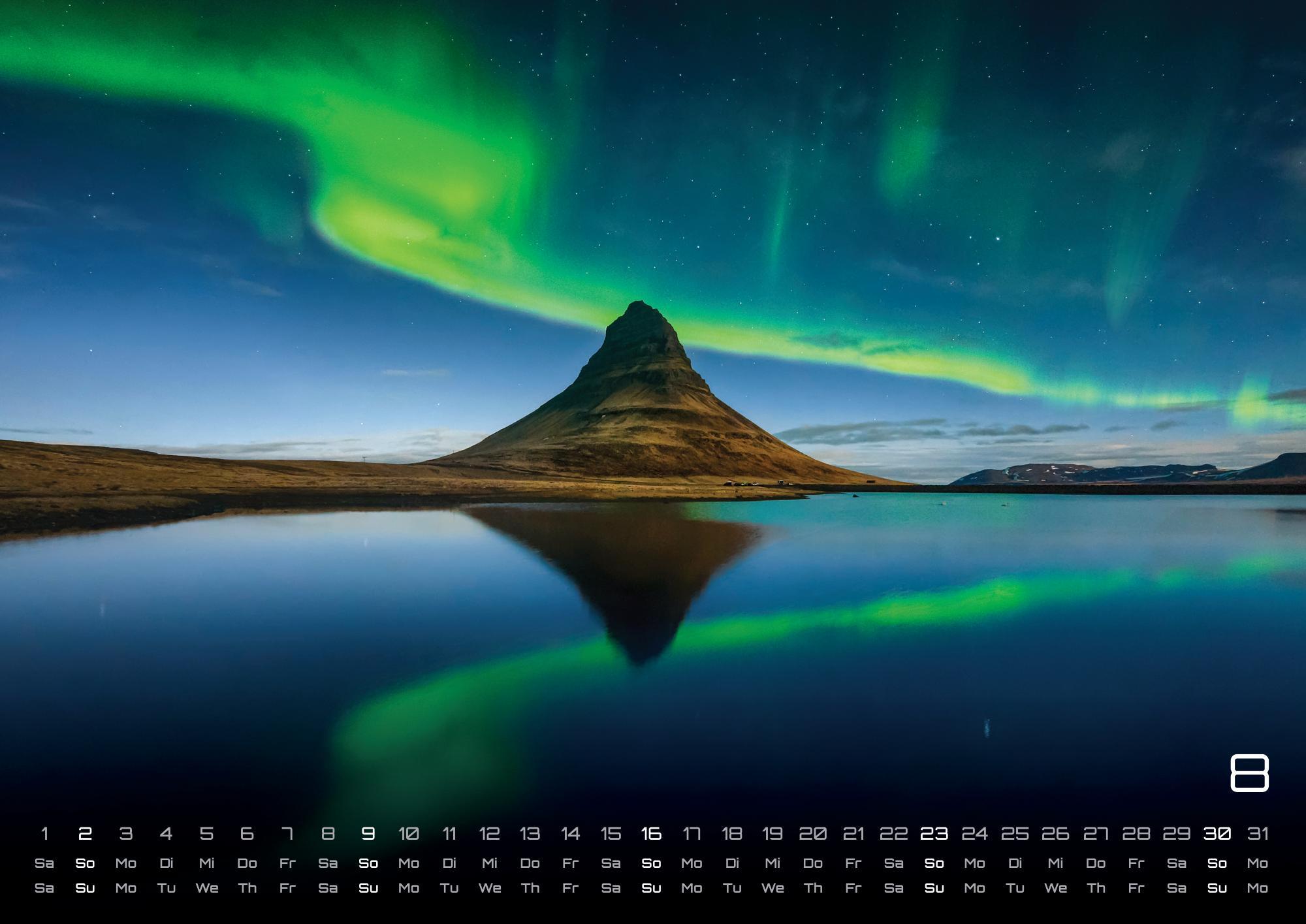 Beispielinhalt (Bild) Polarlichter - grandiose Naturschauspiele - 2026 - Kalender DIN A2