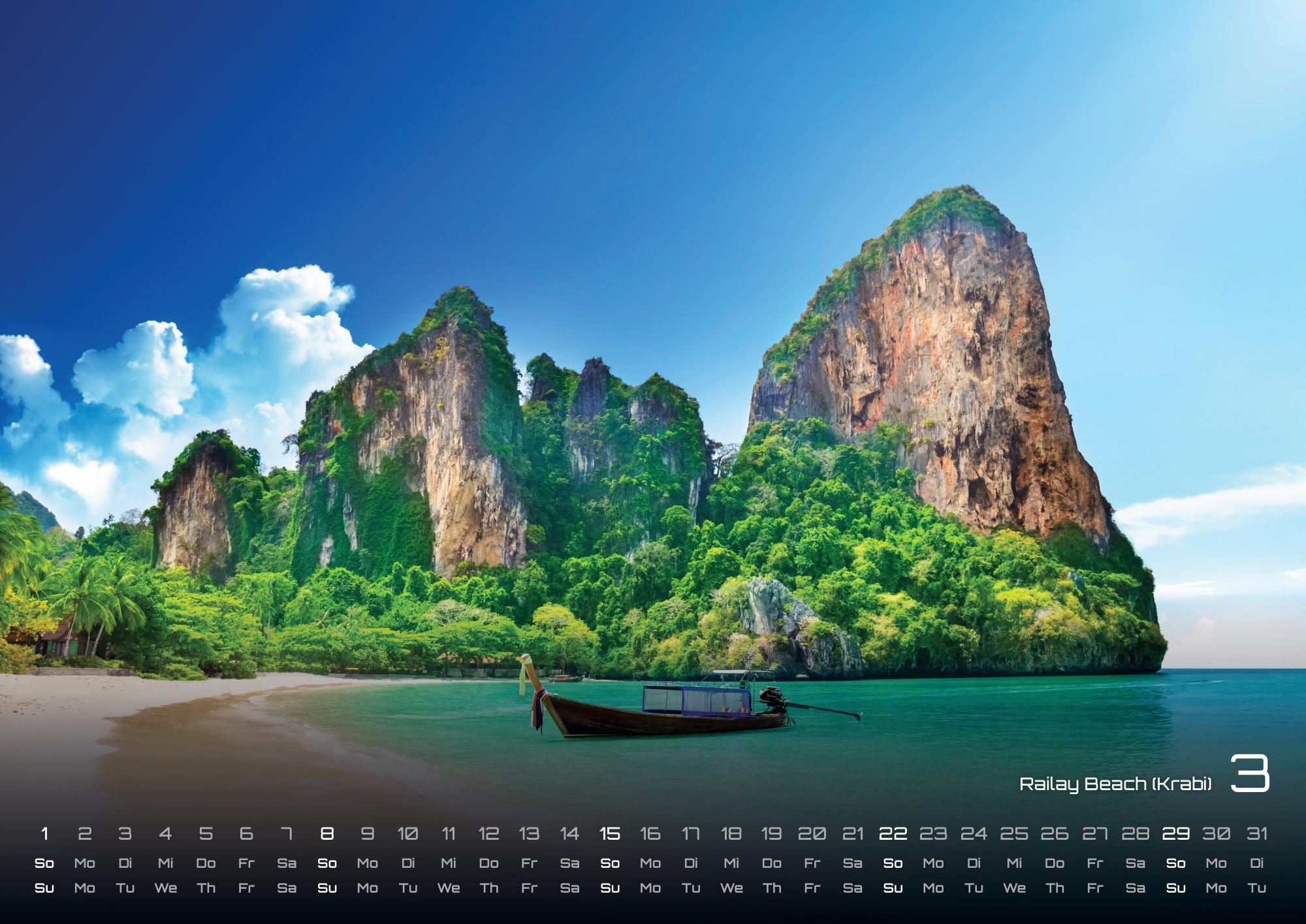 Beispielinhalt (Bild) Thailand - Land of Smiles - 2026 - Kalender DIN A2