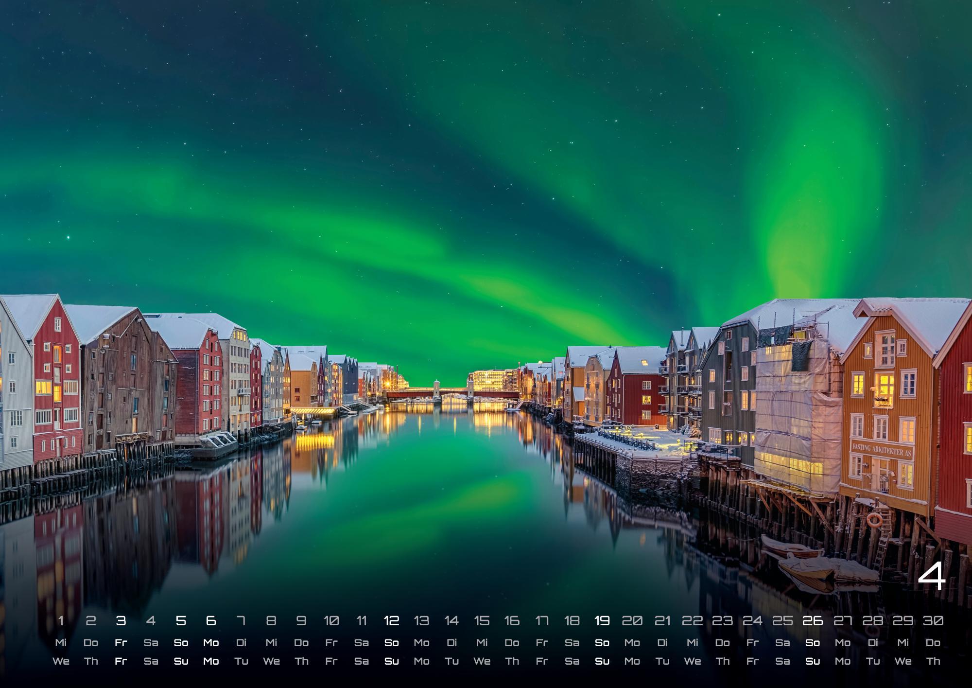 Beispielinhalt (Bild) Polarlichter - grandiose Naturschauspiele - 2026 - Kalender DIN A3