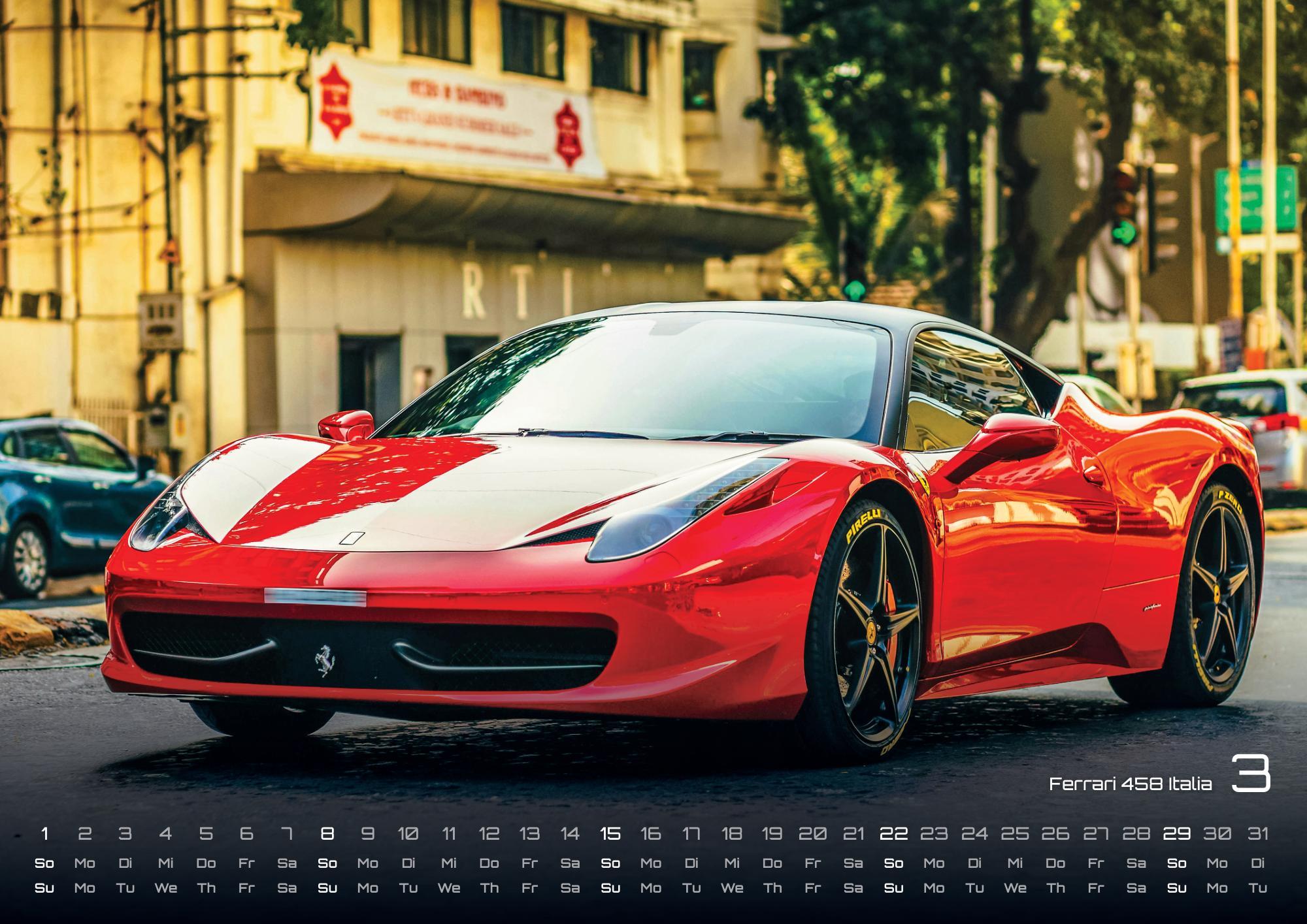 Beispielinhalt (Bild) Sportwagen - PS-Boliden - 2026 - Kalender DIN A3