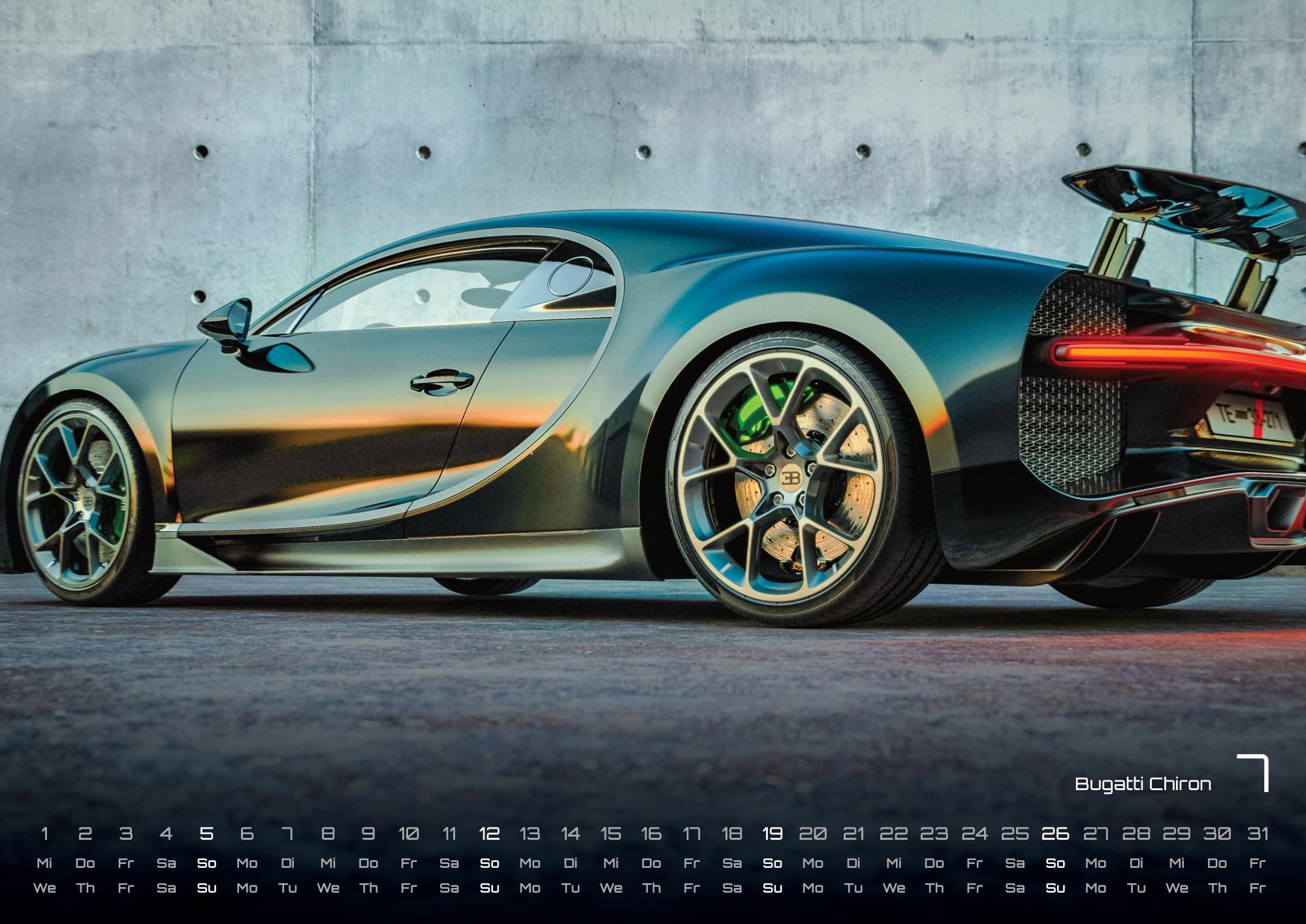 Beispielinhalt (Bild) Sportwagen - PS-Boliden - 2026 - Kalender DIN A3