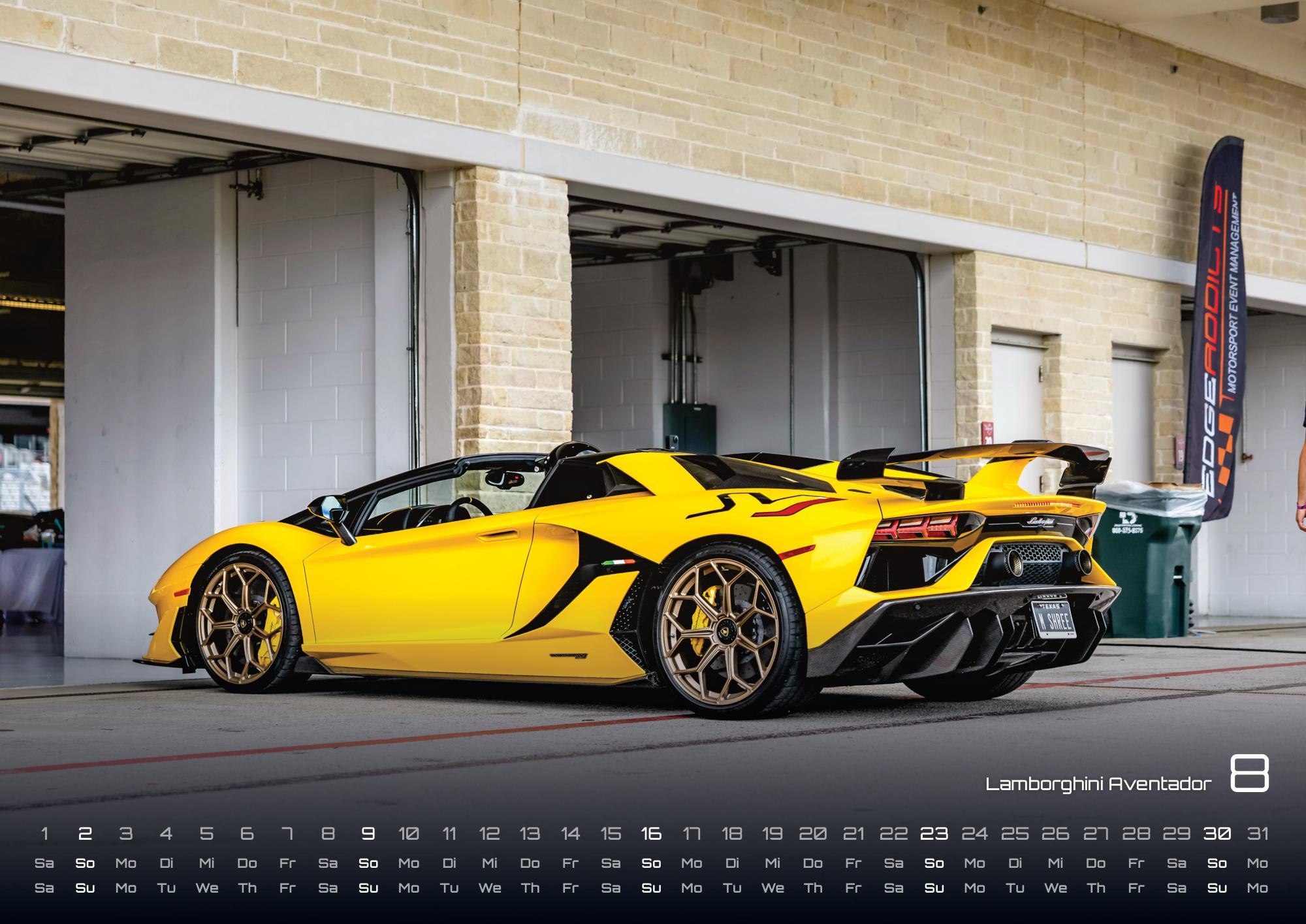 Beispielinhalt (Bild) Sportwagen - PS-Boliden - 2026 - Kalender DIN A3