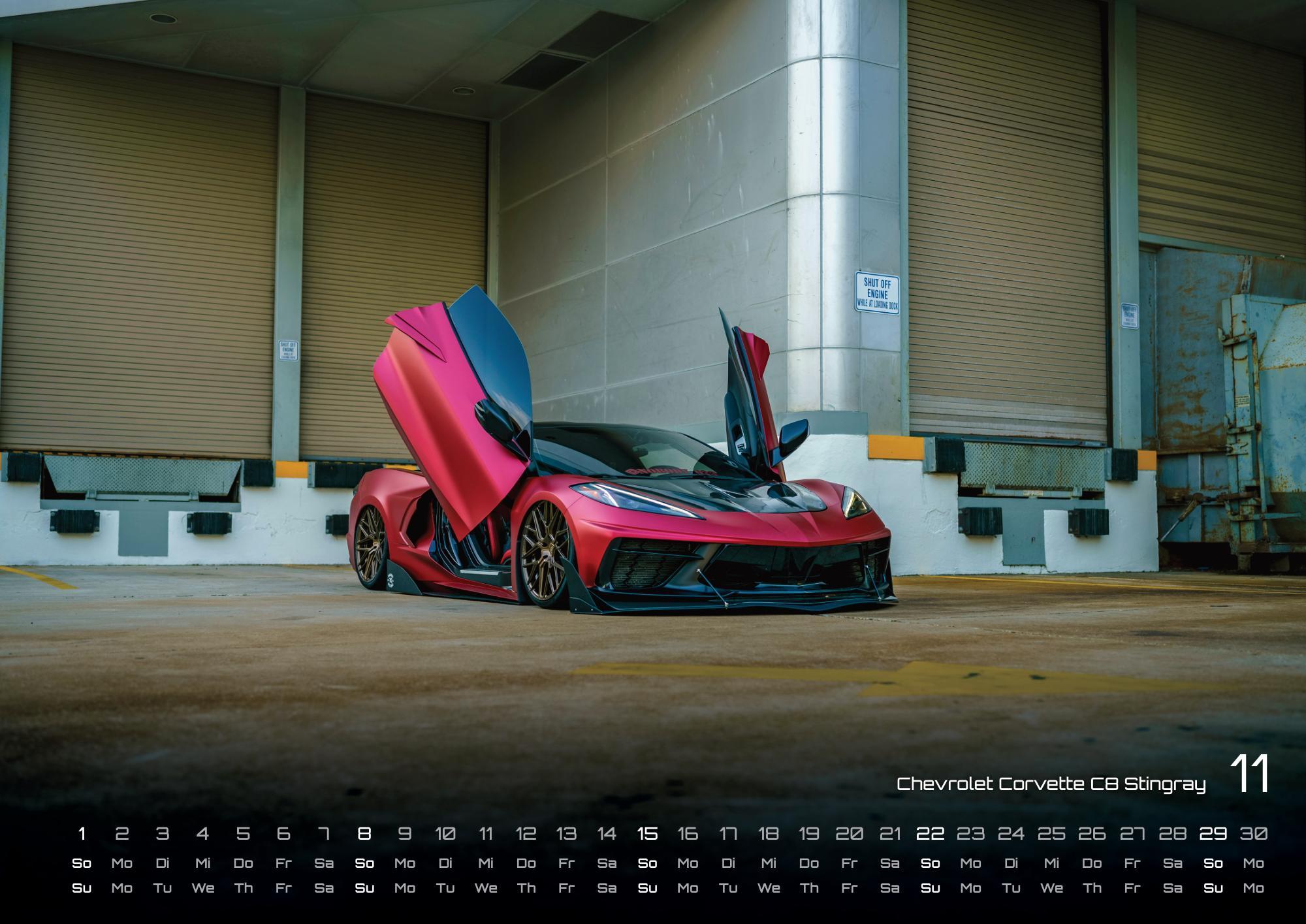 Beispielinhalt (Bild) Sportwagen - PS-Boliden - 2026 - Kalender DIN A3