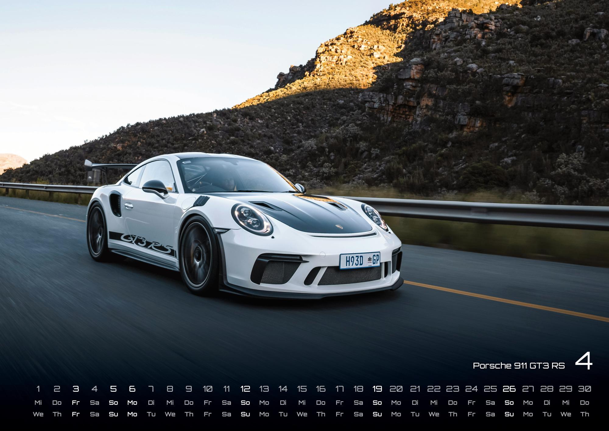 Beispielinhalt (Bild) Sportwagen - PS-Boliden - 2026 - Kalender DIN A2