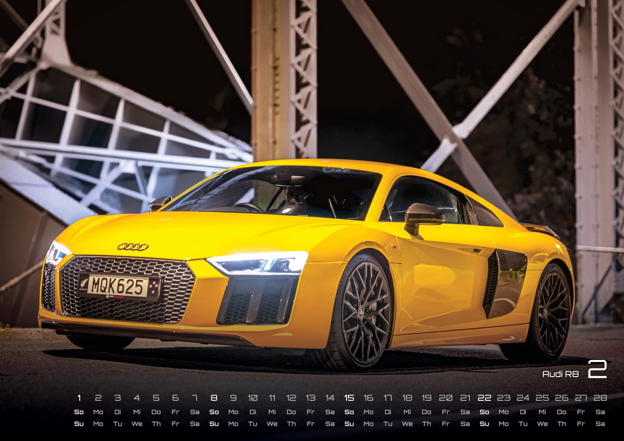 Beispielinhalt (Bild) Sportwagen - PS-Boliden - 2026 - Kalender DIN A2