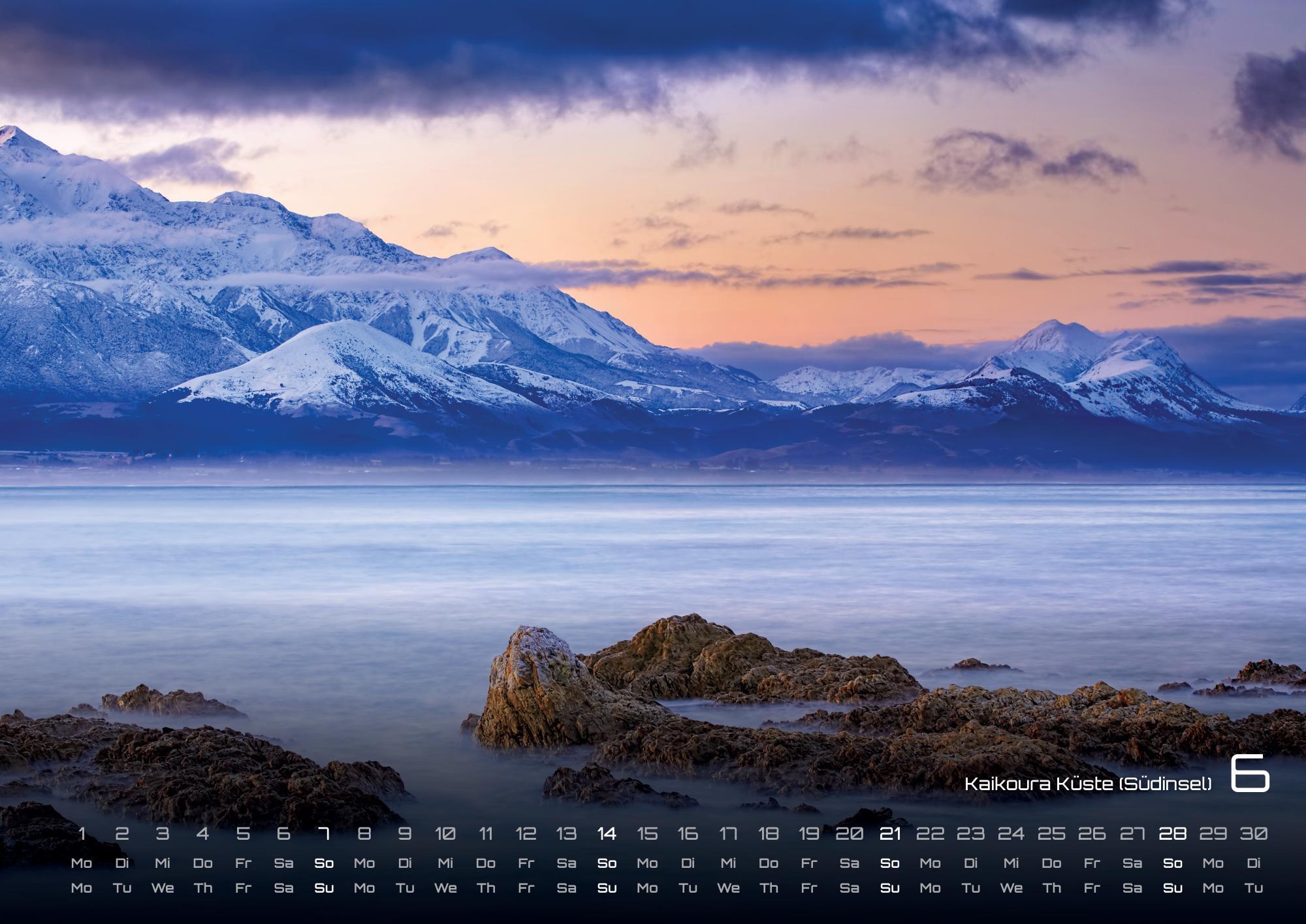 Beispielinhalt (Bild) Neuseeland - Das Land der langen weißen Wolke - 2026 - Kalender DIN A2