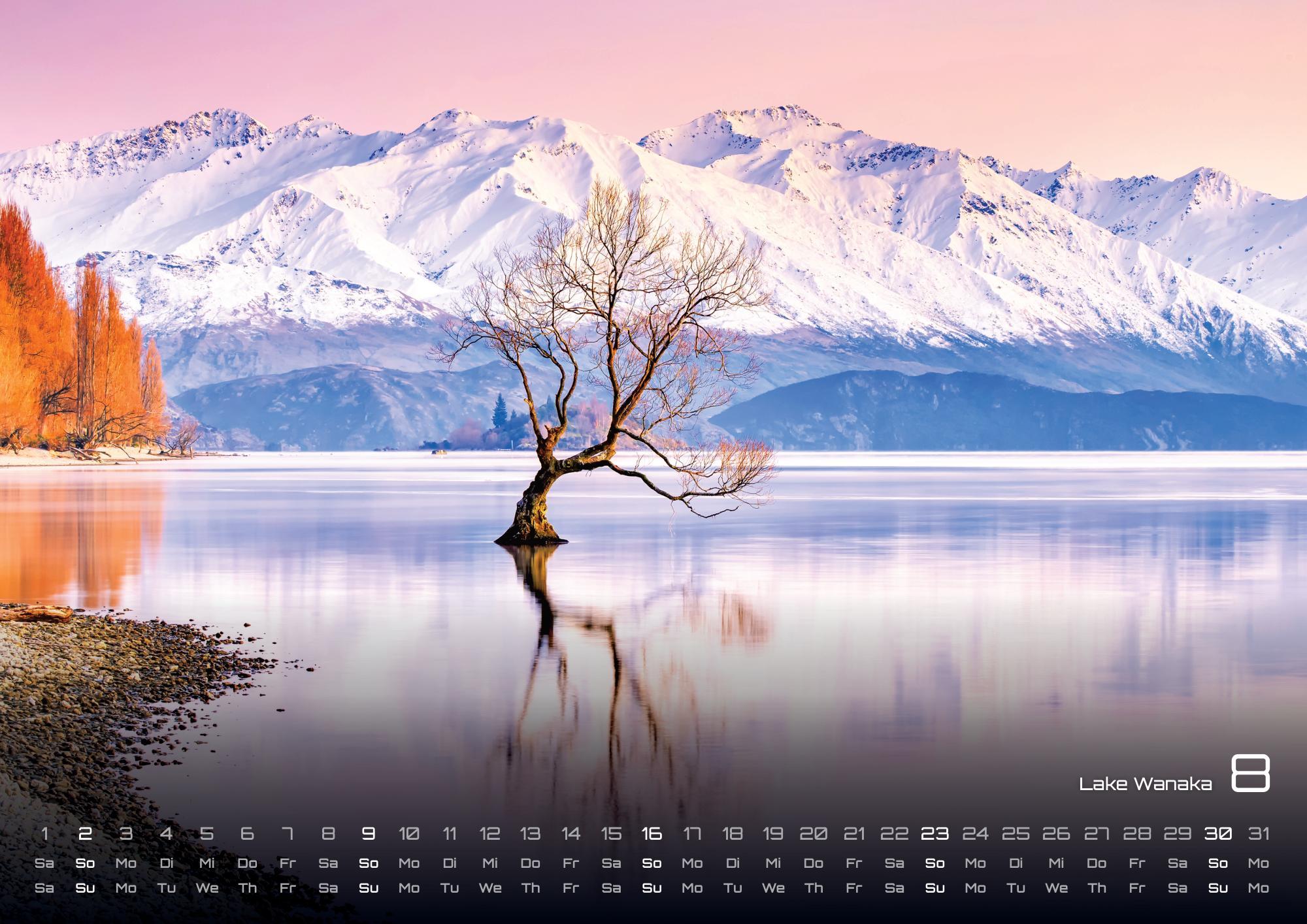 Beispielinhalt (Bild) Neuseeland - Das Land der langen weißen Wolke - 2026 - Kalender DIN A2
