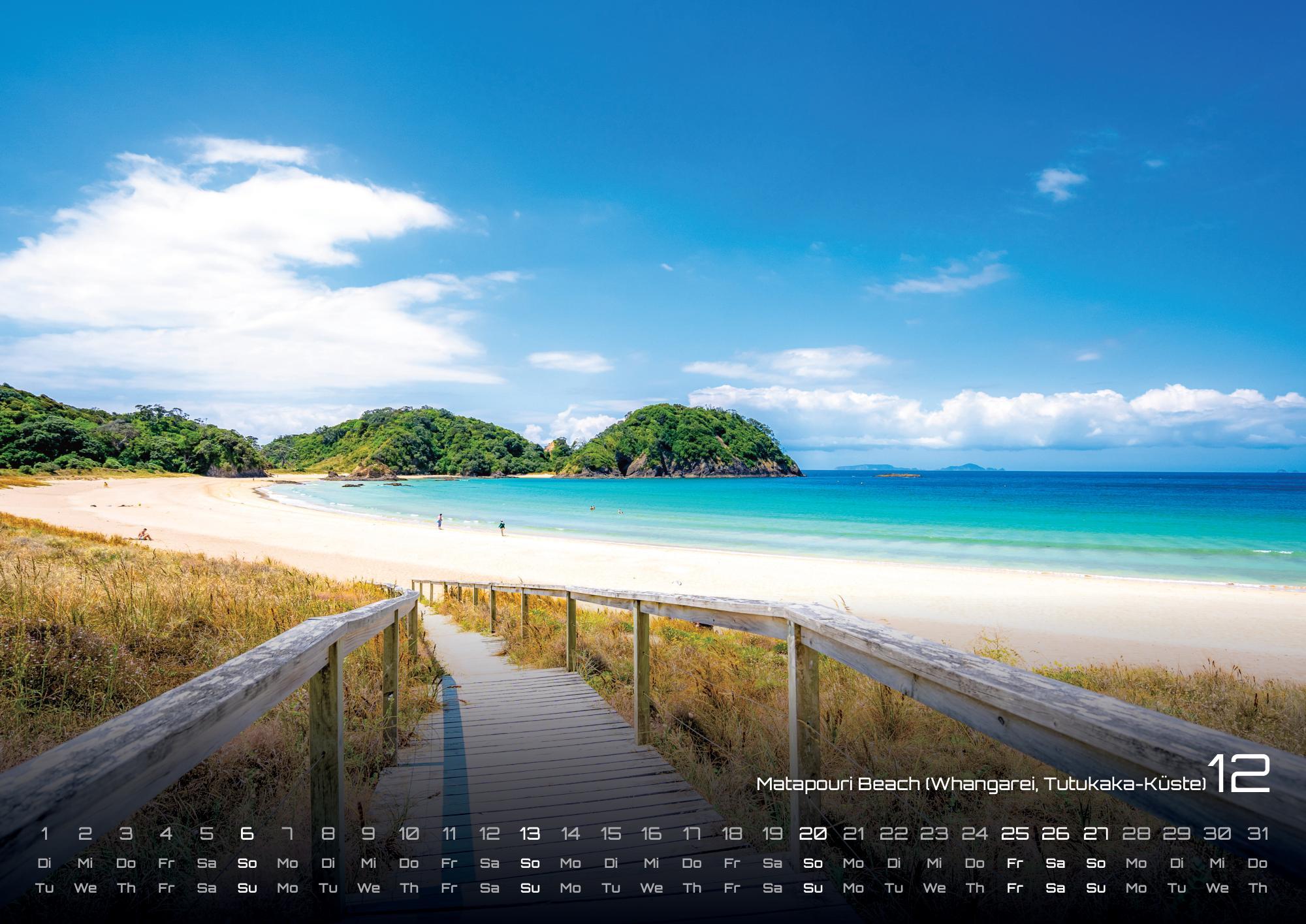 Beispielinhalt (Bild) Neuseeland - Das Land der langen weißen Wolke - 2026 - Kalender DIN A2