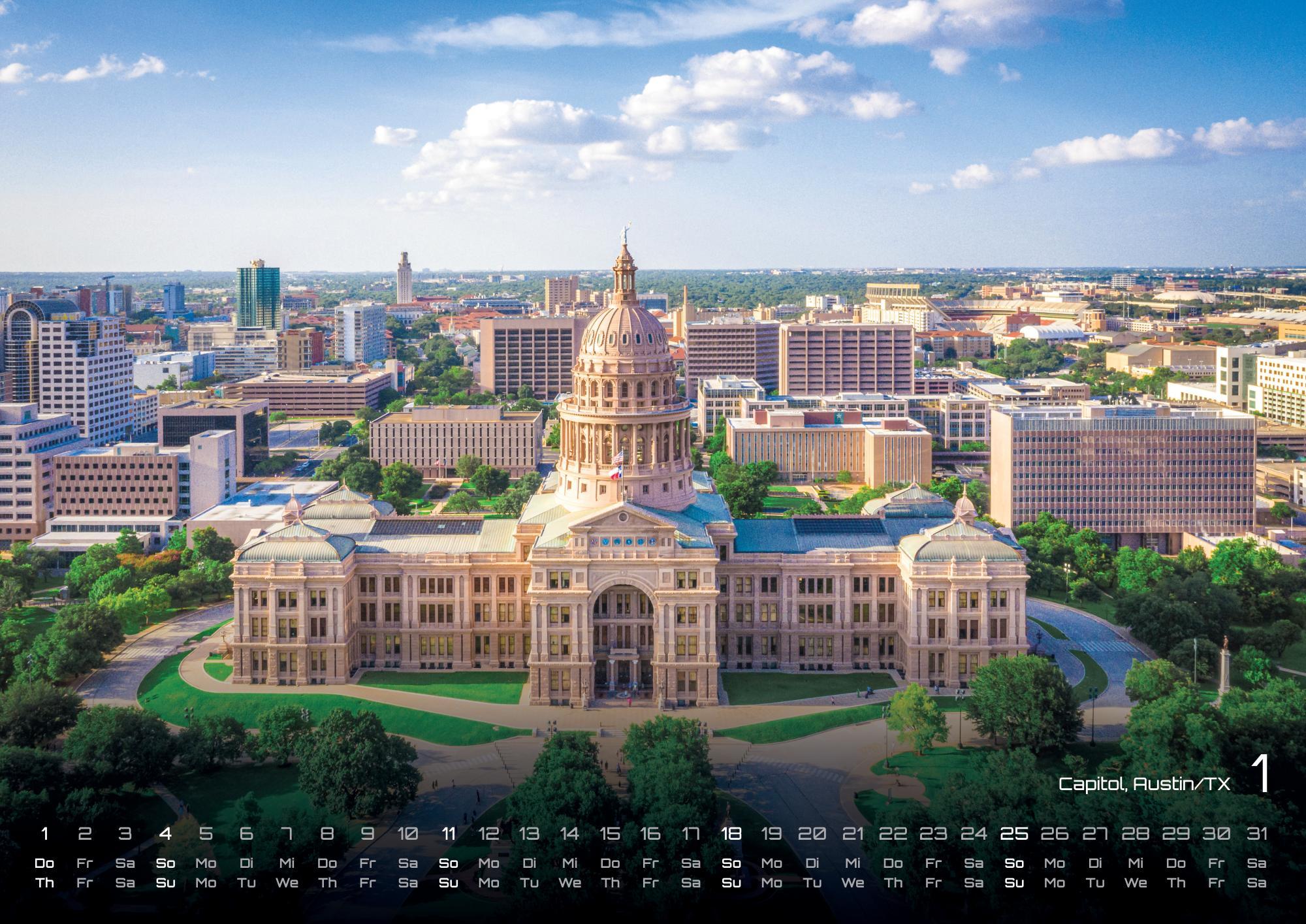 Beispielinhalt (Bild) USA - eine Reise durch die Vereinigten Staaten - dem Land der unbegrenzten Möglichkeiten - 2026 - Kalender DIN A2